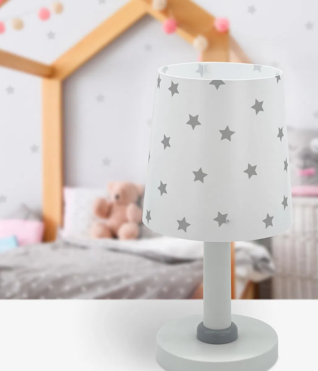 Dalber Lampada da tavolo o comodino per bambini Star Light stelle bianco