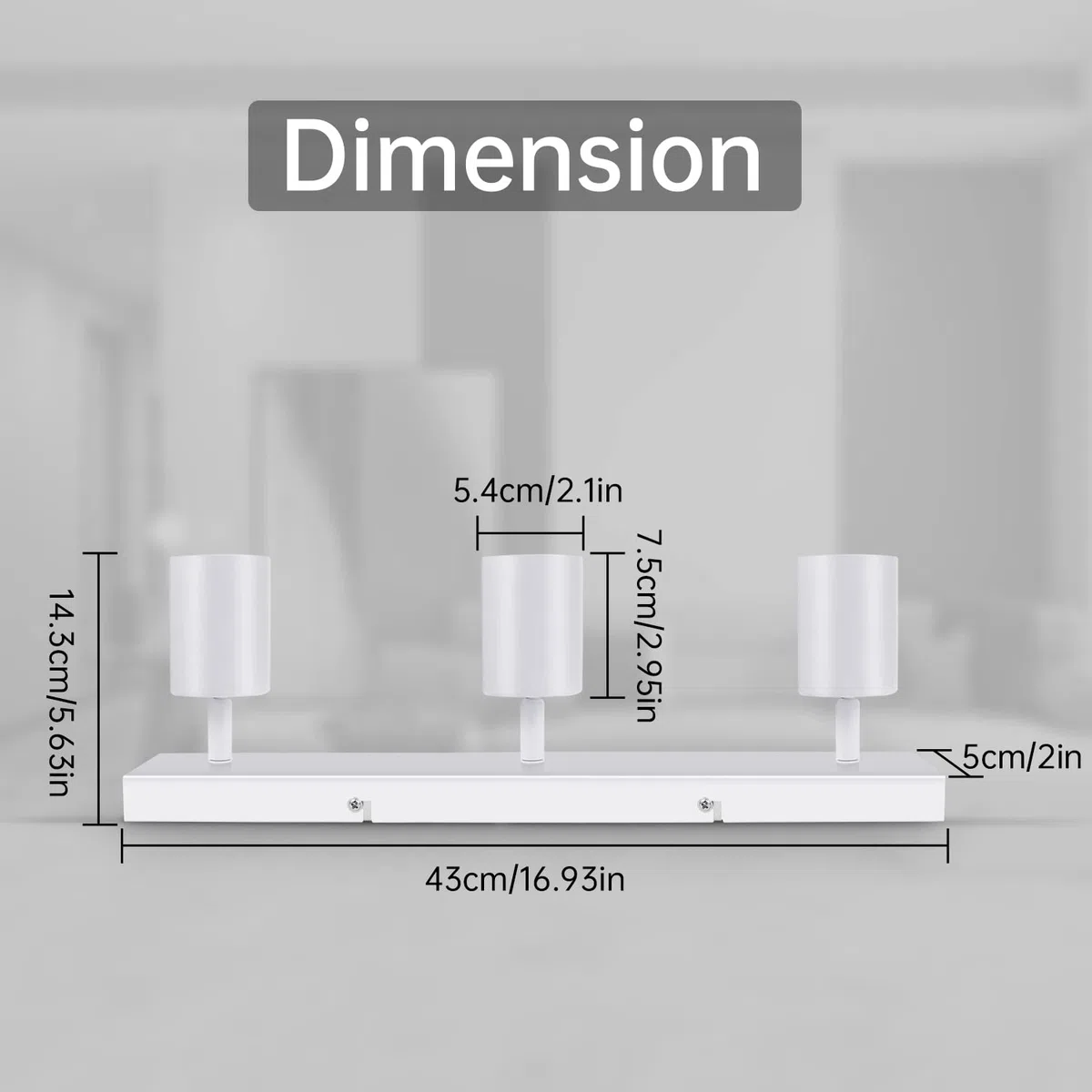 Kambo Faretti da Soffitto Orientabili, Faretti da Parete Interno Bianco per 3 Lampadine GU10 non Incluse, Lampadario Faretti Led Soffitto per Soggiorno Camera da Letto Corridoio, Max 50W