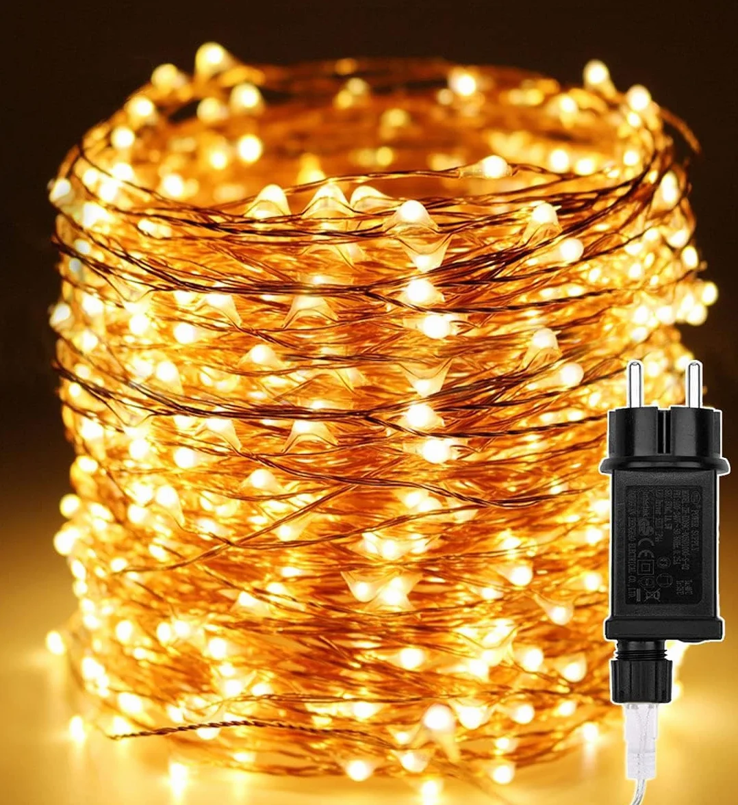 Luci Albero di Natale 50M 500 LED, Filo di Rame Catena Luminosa Impermeabile Luci di Natale da Esterno Interno Stringa Natalizie Decorazioni per Festa,Nozze,Casa, Giardino,Balcone,Matrimonio,Halloween