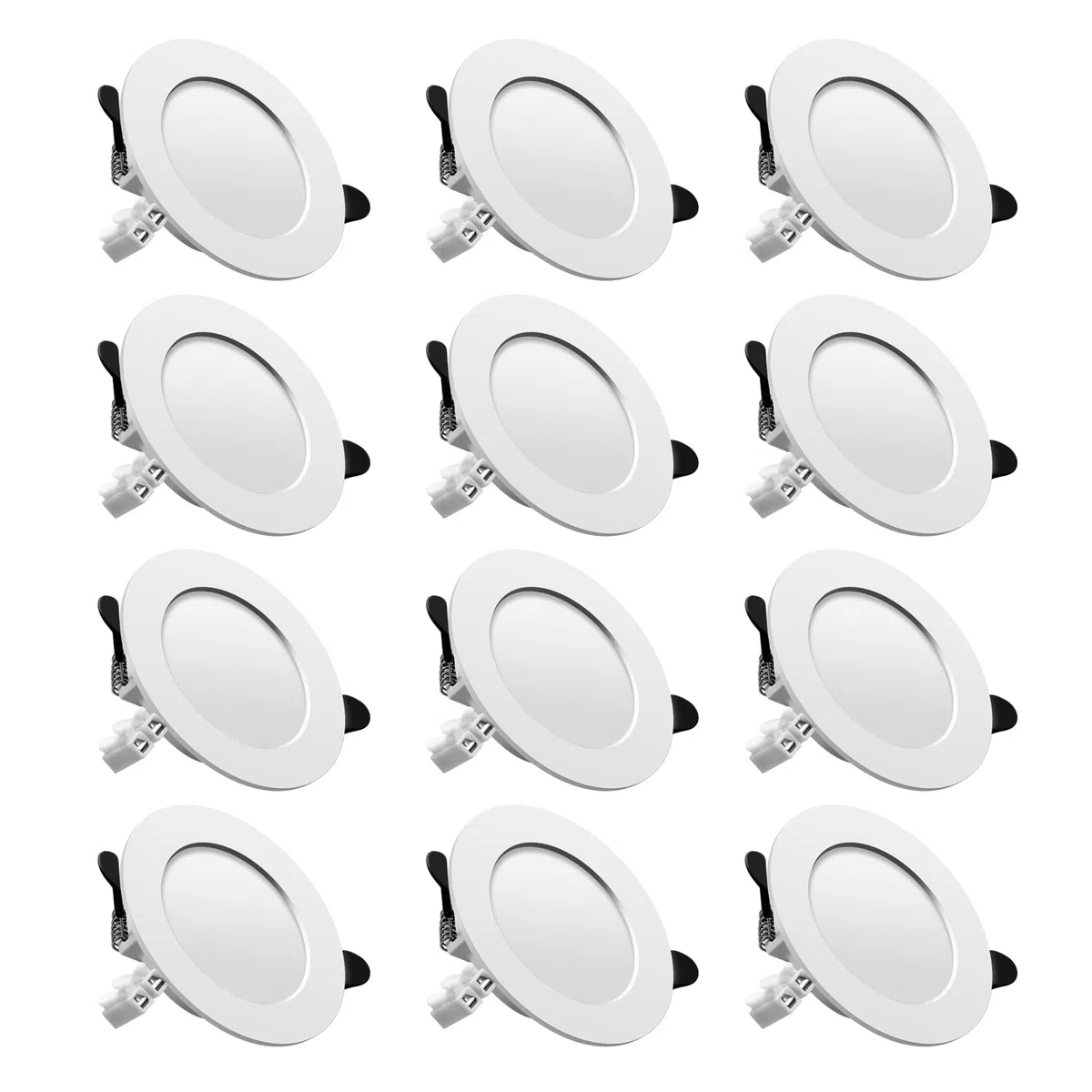 Faretti Led da Incasso Per Cartongesso,7W Equivalenti a 70W,Luce Bianca Fredda 6000K Luci Ultrasottili da Soffitto per Cartongesso da Interno,Rotondo Alluminio Métal,Slim Bianca Downlights, Set da 12