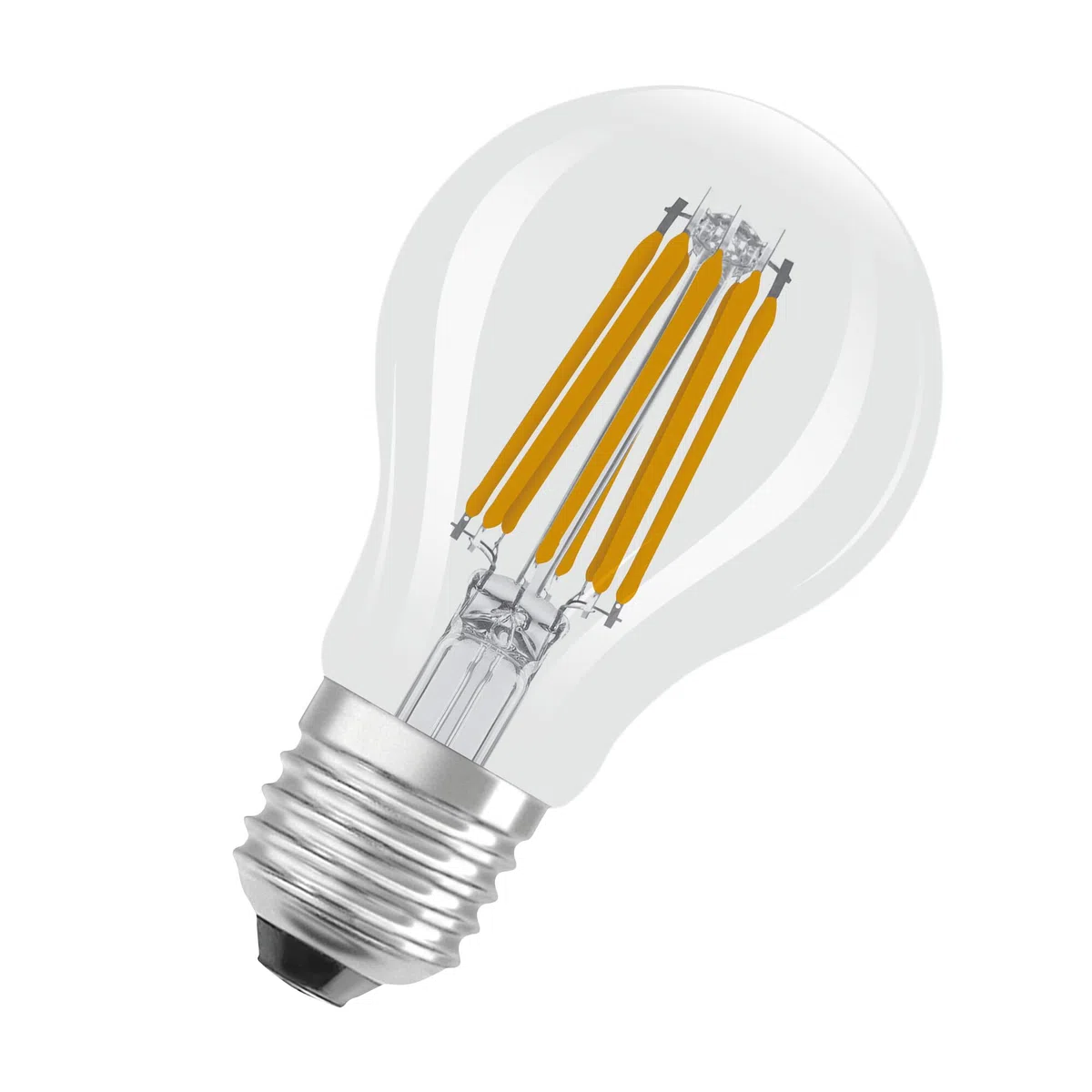 OSRAM Lampade LED ad alta efficienza con classe di efficienza energetica A, Confezione vantaggiosa con 5 lampadine, sostituzione 100W, bianco caldo (2700K), E27,vetro a filamento