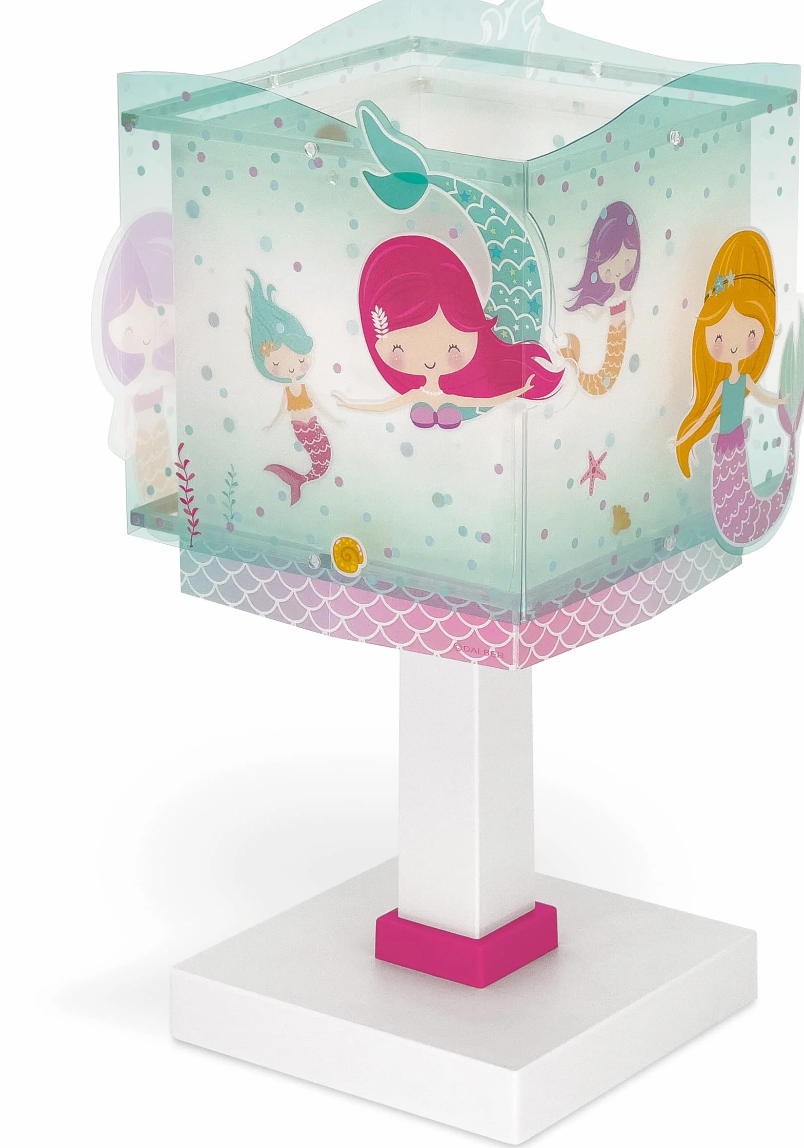 Dalber Lampada da tavolo o comodino per bambini Mermaids Sirene