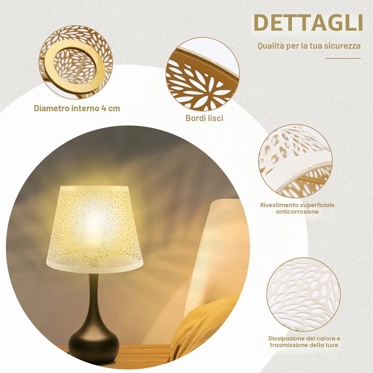 Paralume in Metallo E14 E27 Paralumi Lampade Paralume Lampada in 13x19x15 cm a Forma di Albero con Design Adatto a Qualsiasi Applique, Lampada da Tavolo o Floor Lamp Bianco
