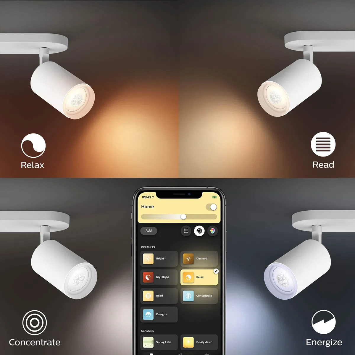 Philips Hue White and Color Ambiance Fugato Faretto Smart, 3 Punti Luce, Orientabili, Bluetooth, Dimmerabile, Attacco GU10, Lampadine Incluse, Bianco