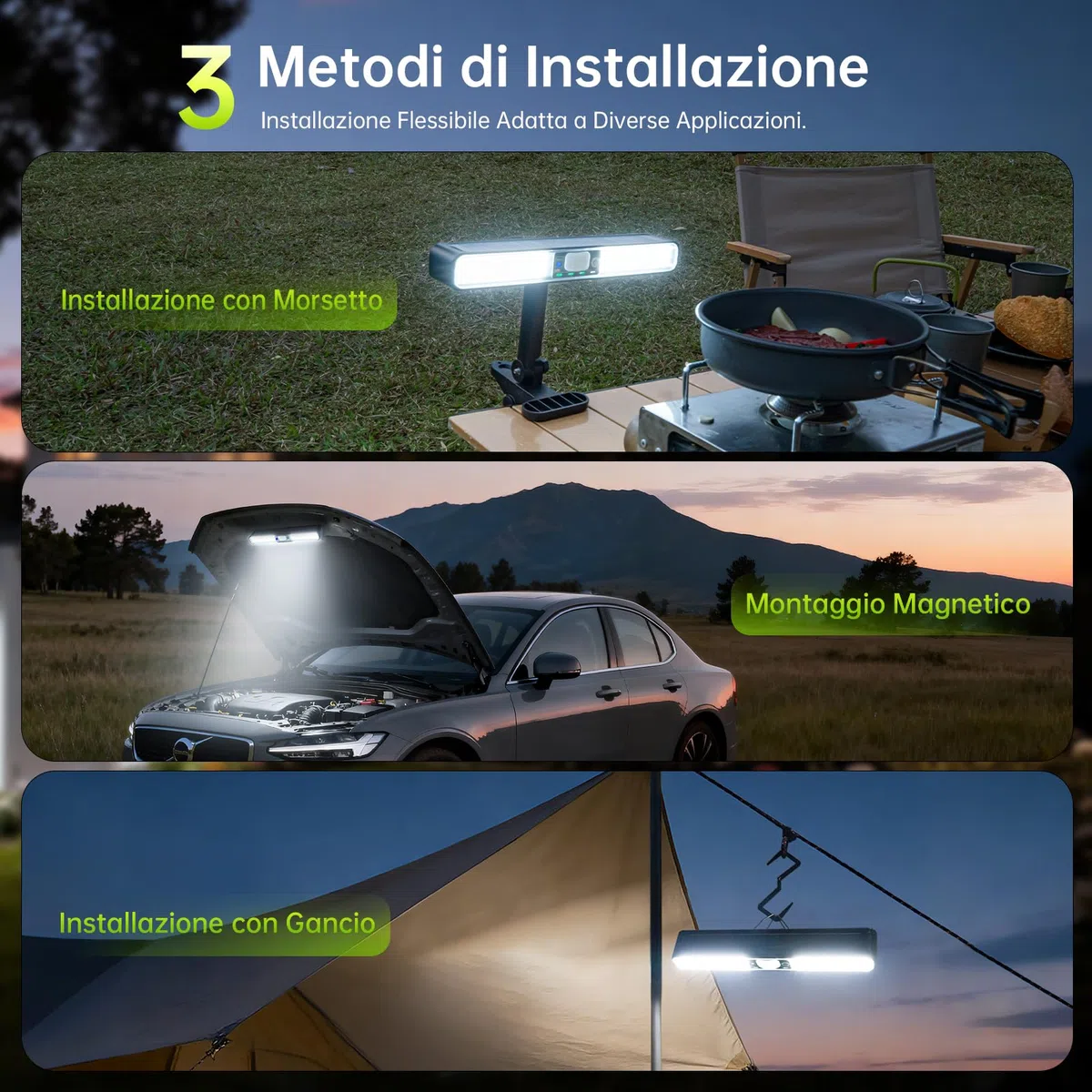 Jeebel 2 Pezzi Lampada Solare con Sensore Movimento 28cm 1200LM Luci Solari da Giardino con Clip, 160 LED, 5 Modalità, IP65, Luce Avviso Rosso-Blu, Faretto da Esterno Solare per Campeggio Recinzione
