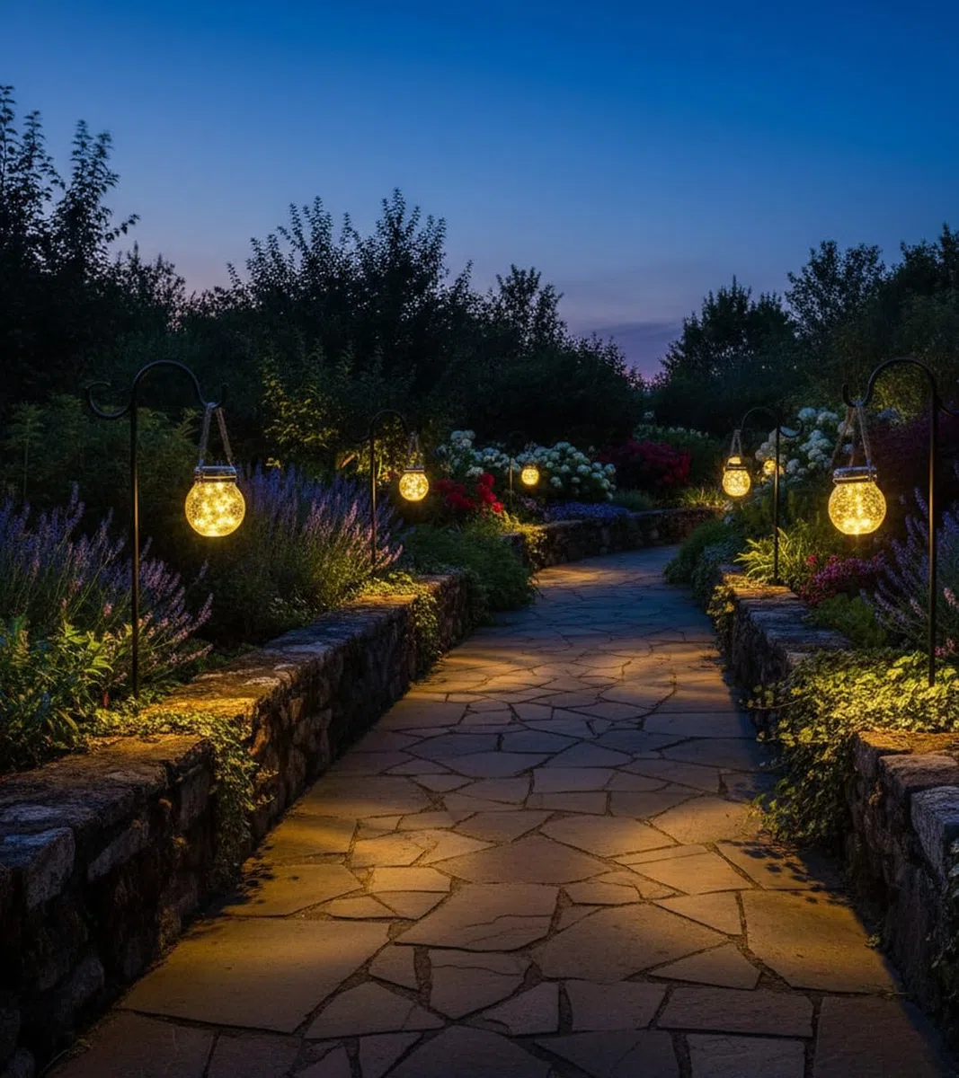 BEL AIR HOME - Set 2 Ciondoli Solari in Vetro - Luce LED 3000 K IP65 - Illuminazione Automatica da Esterno 8-12 Ore - Ideale per Giardino, Veranda, Pergola, Vetro