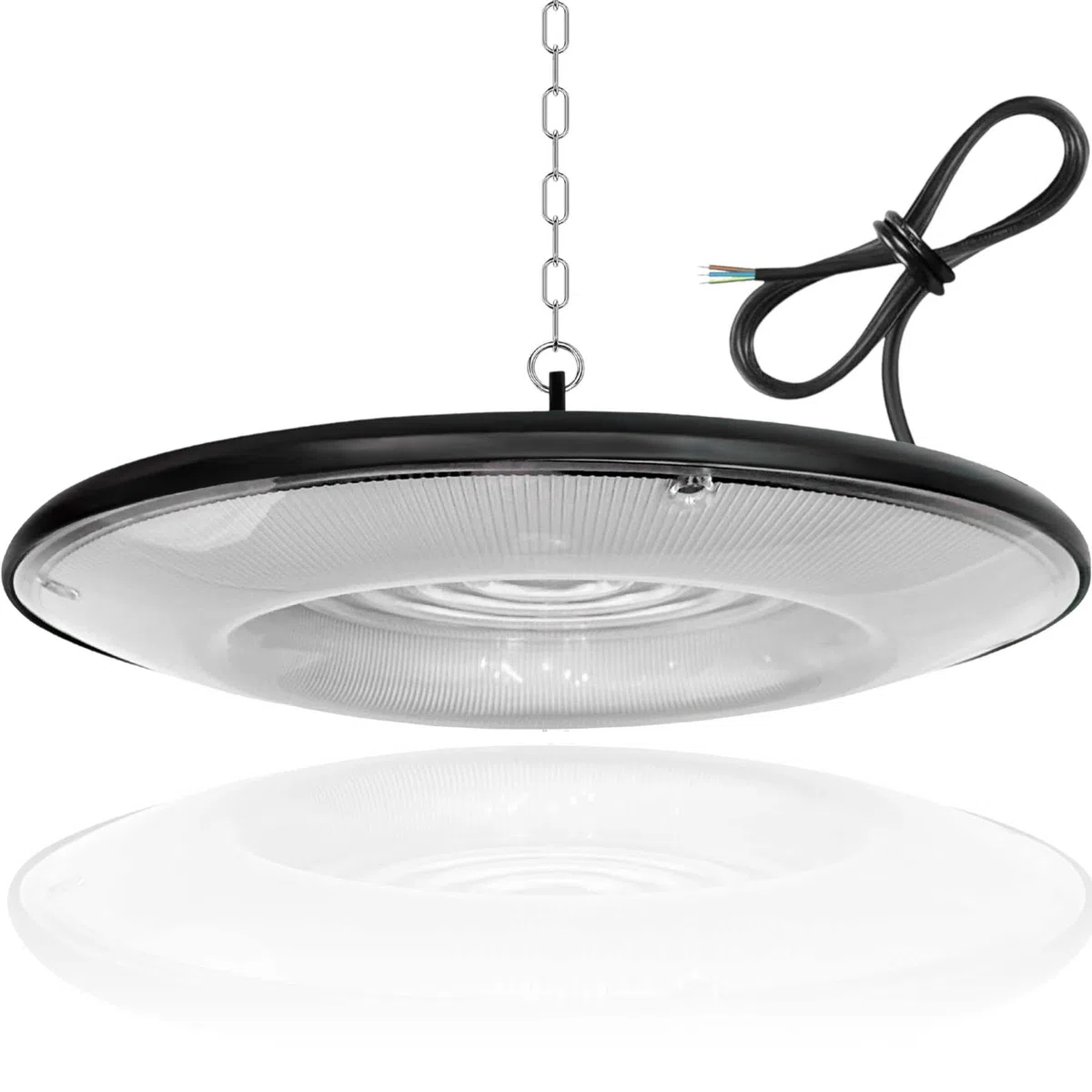 Sigmaled Lighting, Lampada LED UFO per Capannone 100W 10.000lm, Faro IP65, Bianco Freddo 6000K, Illuminazione Industriale Luci per Officina Magazzini Garage, Proiettore industriale High Bay, pack 1