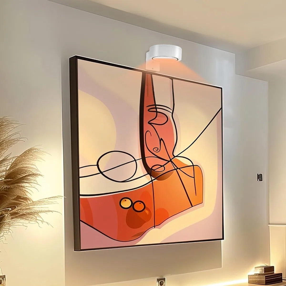 Luce per Quadri Senza Fili Batteria - 3x Faretto per Quadri LED, Luci da Parete Magnetica con Telecomando, Dimmerabili, Timer,Luce Notturna Decor da Parete per Armadio Esposizione Pittura Arte Dipinti