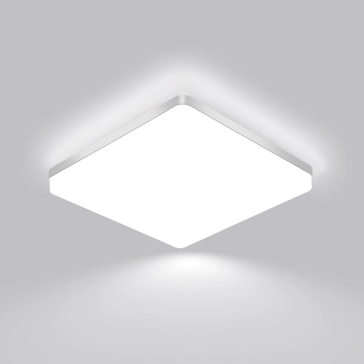 Comely Lampada da soffitto LED 30x30 cm, 48W Bianco Freddo 6500K, Plafoniera LED piatta bianca, IP44 impermeabile, Risparmio energetico, Per il bagno, Cucina, Ufficio, Corridoio, Soggiorno