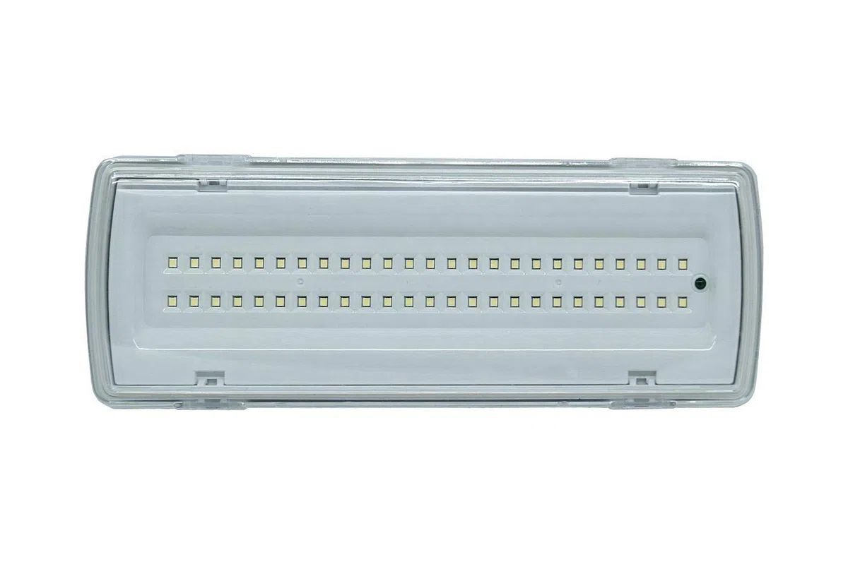 TEMPO DI SALDI Lampada di Emergenza con 50 Led Completa di Incasso + Batteria Luce Bianca 4 W