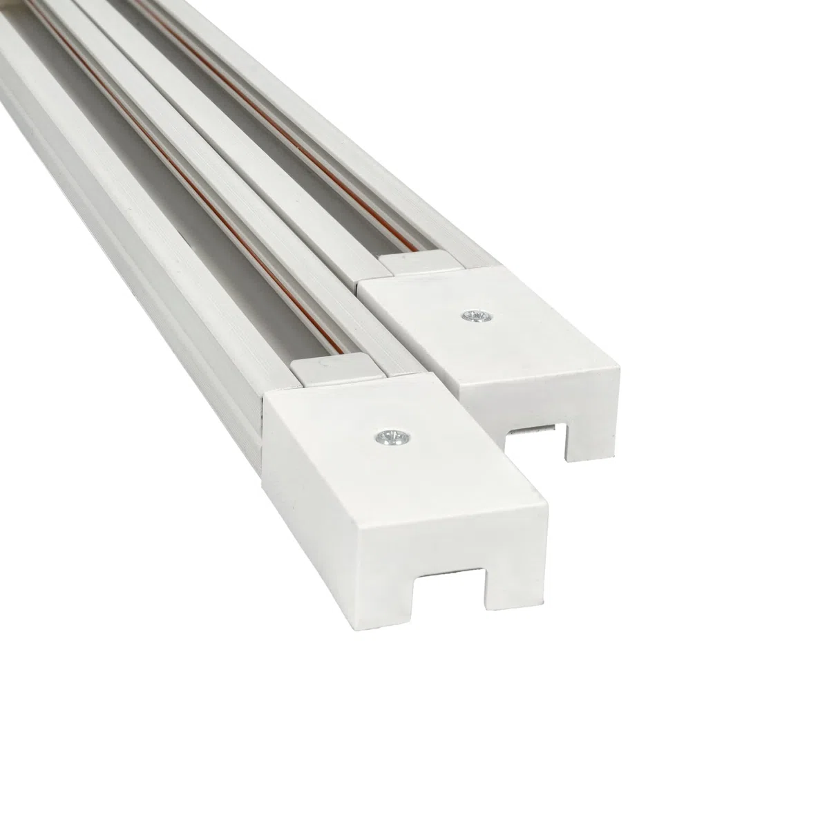 Jandei - Pack x2 Binario Monofase per Faretti LED, Installazione in Superficie. Alluminio bianco, lungo 1 metro. Ideale per vetrina, azienda, negozio, casa, camerino... (Bianco)