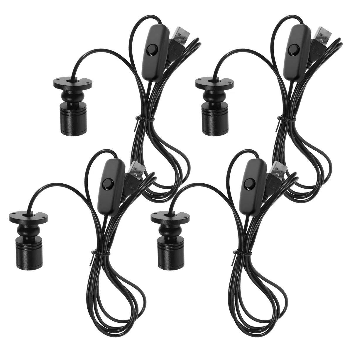 4 mini faretti LED USB 5 V dimmerabili, luce spot, mini faretti dimmerabili con interruttore, luci spot luminose, USB, per casa, gioielli, decorazione, pittura