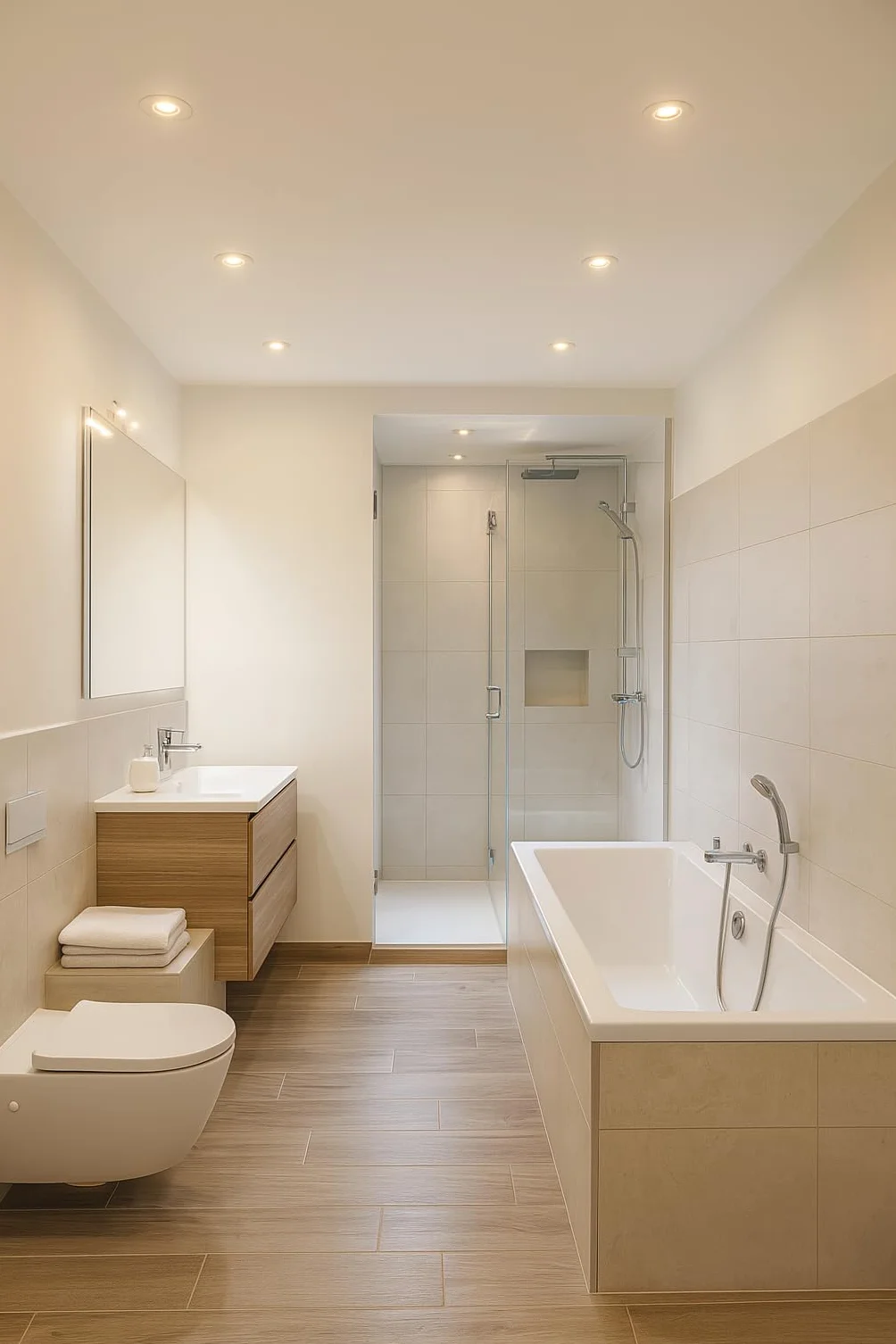Sweet Led 4x Cornice da incasso incl. portalampada GU10 - faretti da incasso IP44 per il bagno, faretti LED da incasso rotondi in alluminio - Ø 84mm, bianco