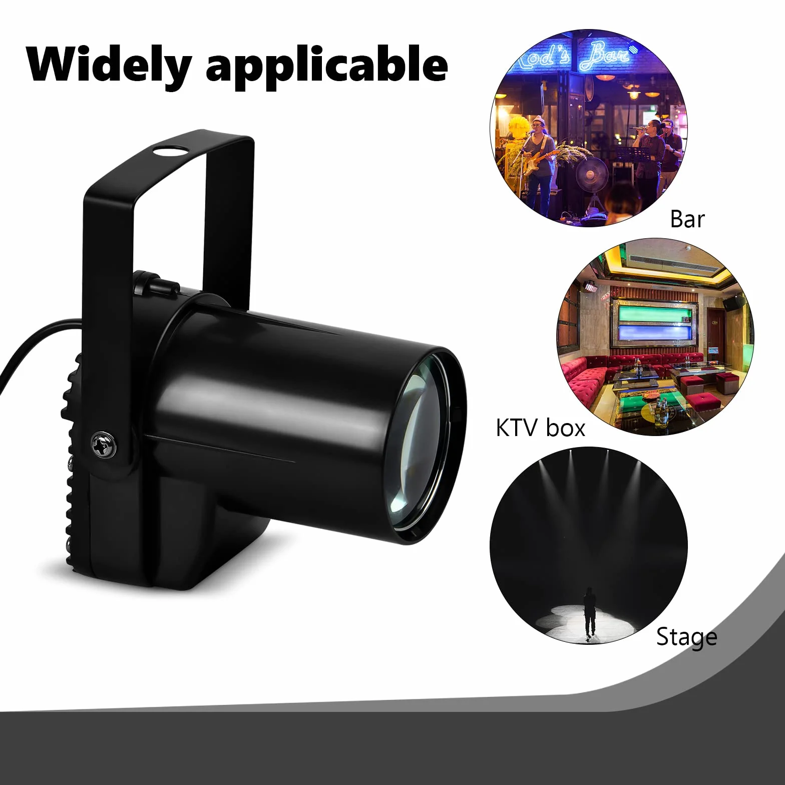 Jinlaili 5W LED Pin Spot Luce per Palla Specchio Discoteca,Bianco Faretto da Palcoscenico a Fascio,Faretti Palco Mirror Ball Spotlight,Led Discoteca Faro Occhio,per KTV,Bar,Club,Feste,Matrimoni