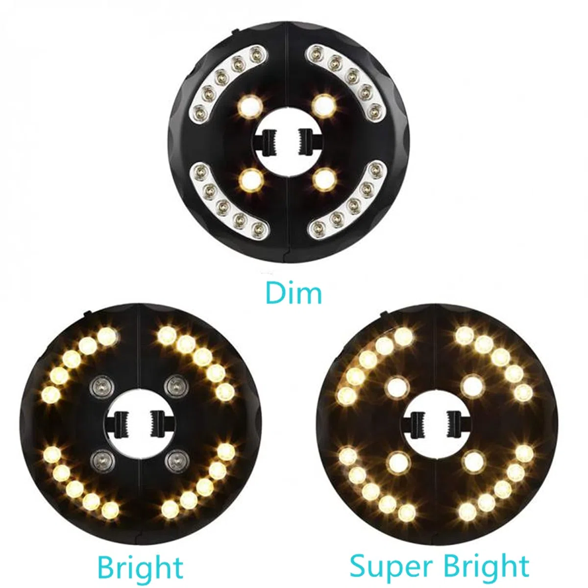 Supernight - Illuminazione per ombrellone, 28 luci a LED, 3 modalità di luminosità, 4 batterie AA (non incluse) per ombrelloni da terrazza all'aperto, campeggio, luce bianca calda