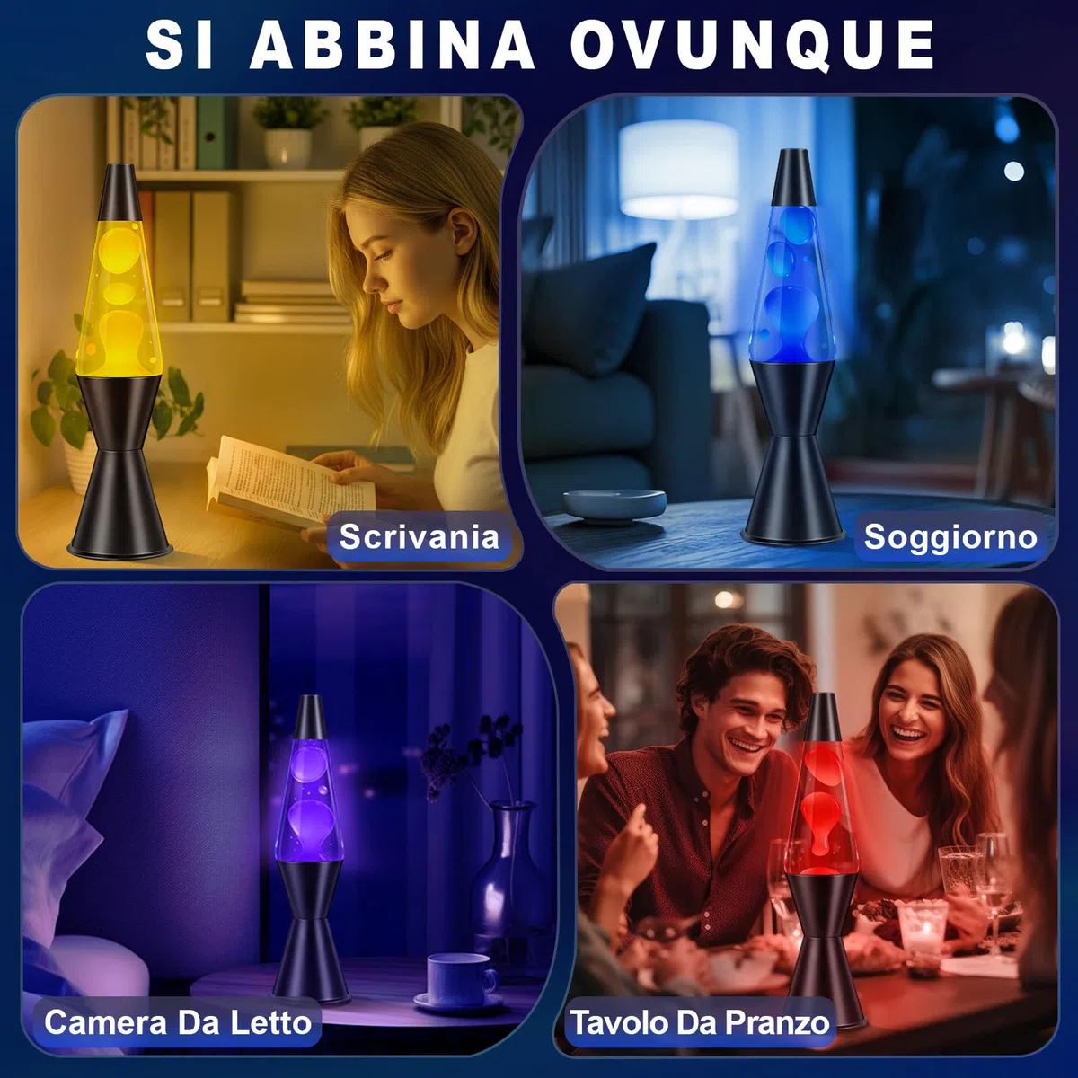 BuzzoXerex Lavalampe, Lava Lampe 38 CM 17 Colori, Lavalampen con Telecomando Lava Lamp per Adulti e Bambini Ideale per Casa, Camera da Letto, Ufficio, San Valentino e Compleanni