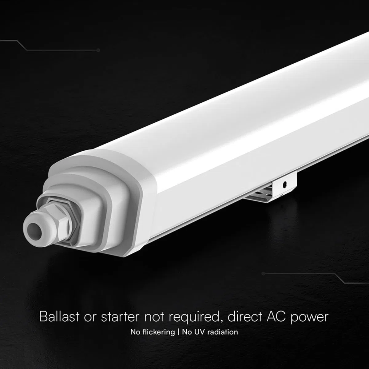 V-TAC Plafoniera LED Impermeabile 120 CM - [CREE LED - TK-SERIES ] - 36W - Lampada da Esterno IP65 per Soffitto e Parete - 4320 Lumen - PC BODY - Garage, Negozio, Magazzino - Luce Naturale 4000K