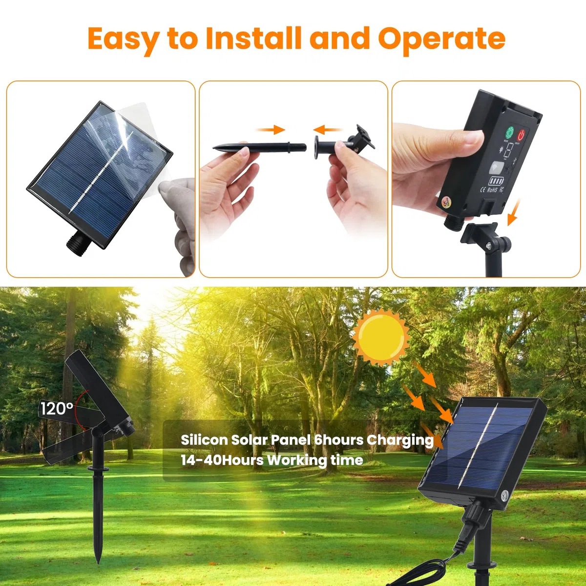 KISUFU 12V Neon Striscia di Luce Solare Outdoor,SMD 2835 120 Led/m IP67 impermeabile Striscia luminosa a energia Solare con telecomando,8 modalità, Strisce luminose per giardino, portico,casa,patio