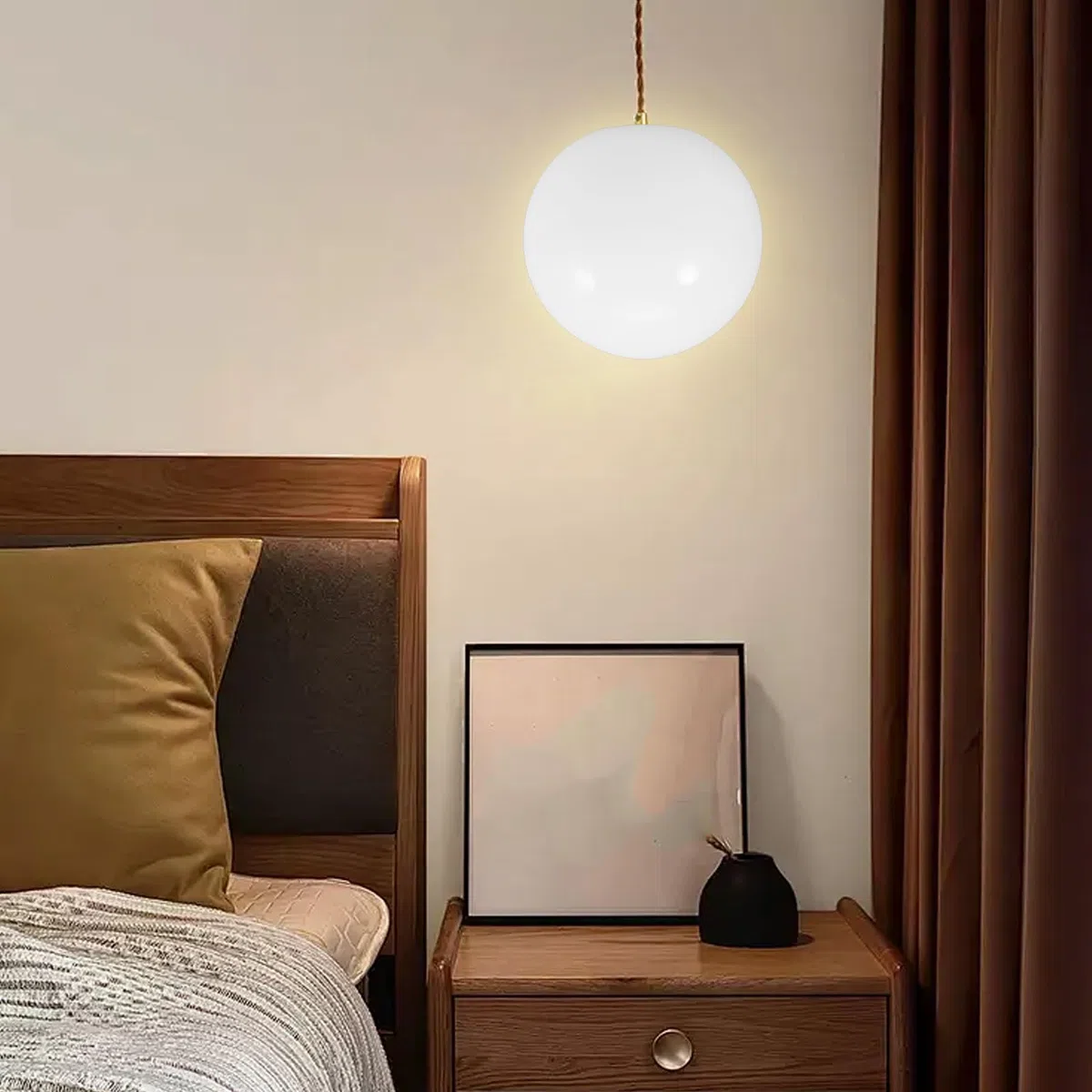 ibasenice Paralume in Vetro Sfera Bianco Opaco per Lampada E27, Resistente All'usura, Coprilampada Rotondo Elegante per Lampade da Tavolo e Lampadari