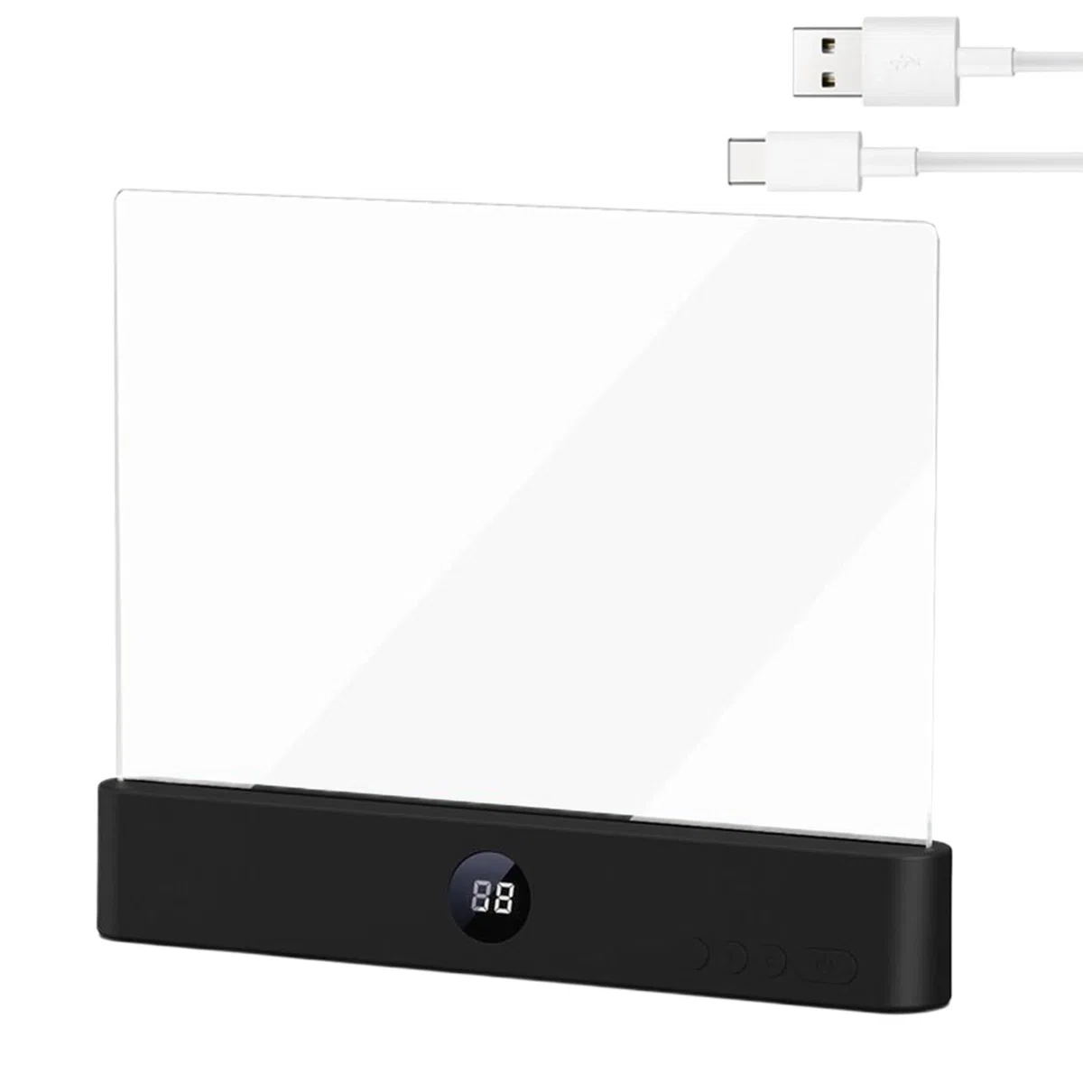 Lampada da lettura ricaricabile - Pannello piatto chiaro protezione degli occhi - Lampada da comodino a LED con pannello | Per lettori di casa da viaggio, dormitorio, ufficio, scuola