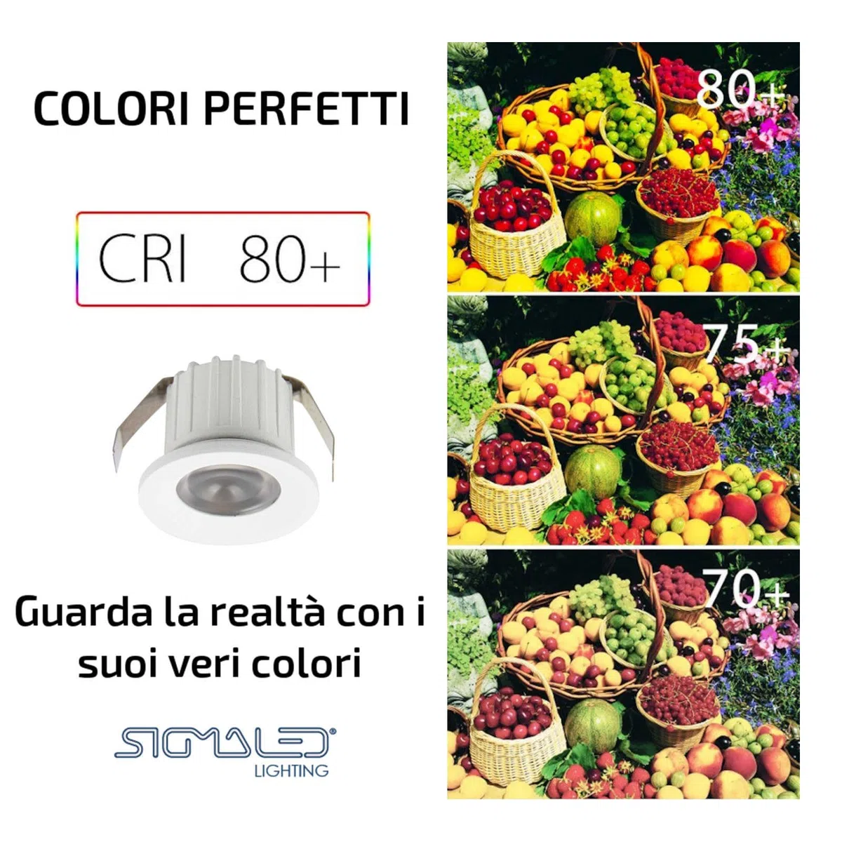 Sigmaled lighting, MINI FARETTO LED 3W, Dimmerabile, 300lumen, Luce Naturale 4000K, Spot Tondo incasso in alluminio, 220V / 240V AC Driver NON NECESSARIO, 2 Spots
