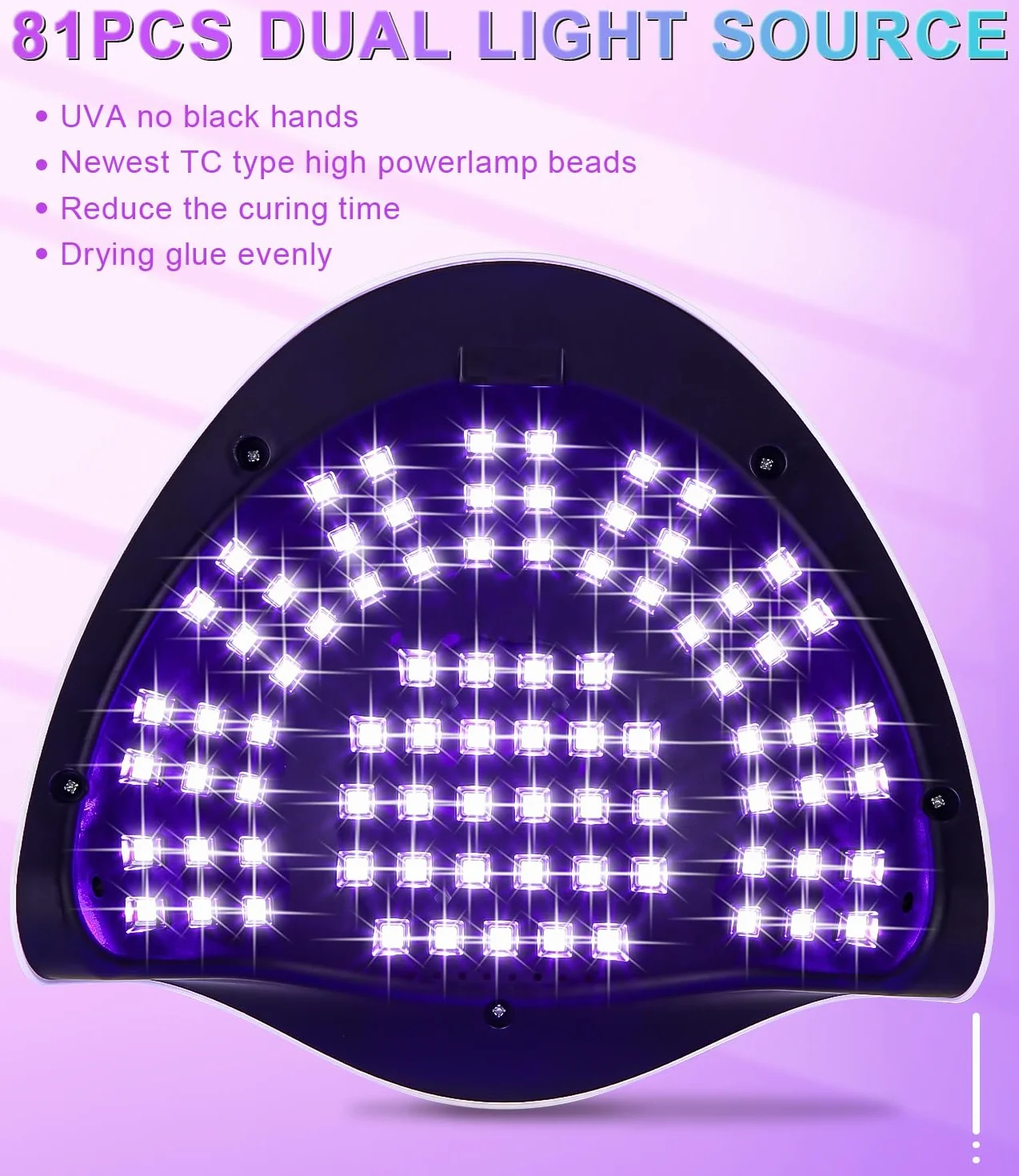 Lampada UV LED Unghie Professionale, 380W Semipermanente Curare Rapidamente Pedicure Fornetto Unghie per Tutti i Smalti, Automatico Sensore e Schermo 4 Timer per Manicure a Casa e in Salone