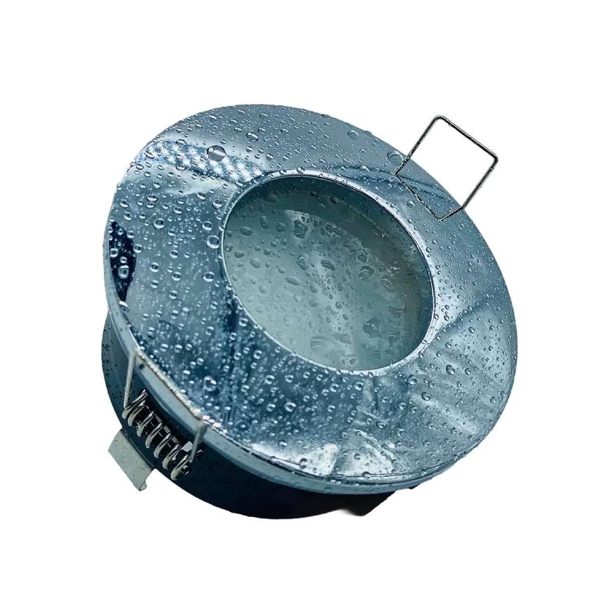 Faretto Silver spazzolato Led da incasso per bagno box doccia lampada RGBW 4000k 5W GU10 cromoterapia con telecomando cambia colore ed effetti partenopeautensili®