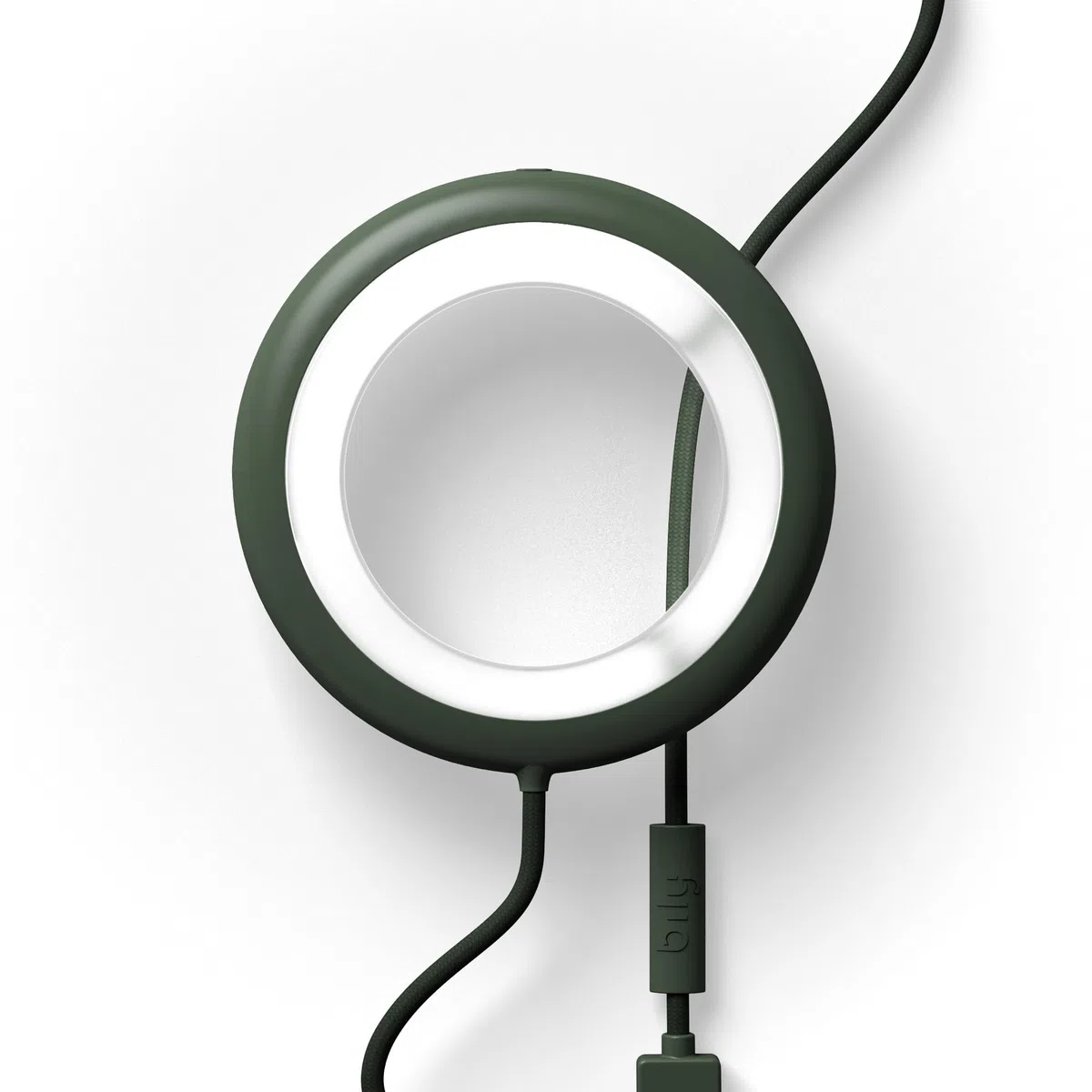 Lampada da Lettura Bily Verde Kaki, LED con 3 livelli di luminosità, Ultra leggera, Funziona senza batterie né pile, Alimentazione USB, Smartphone