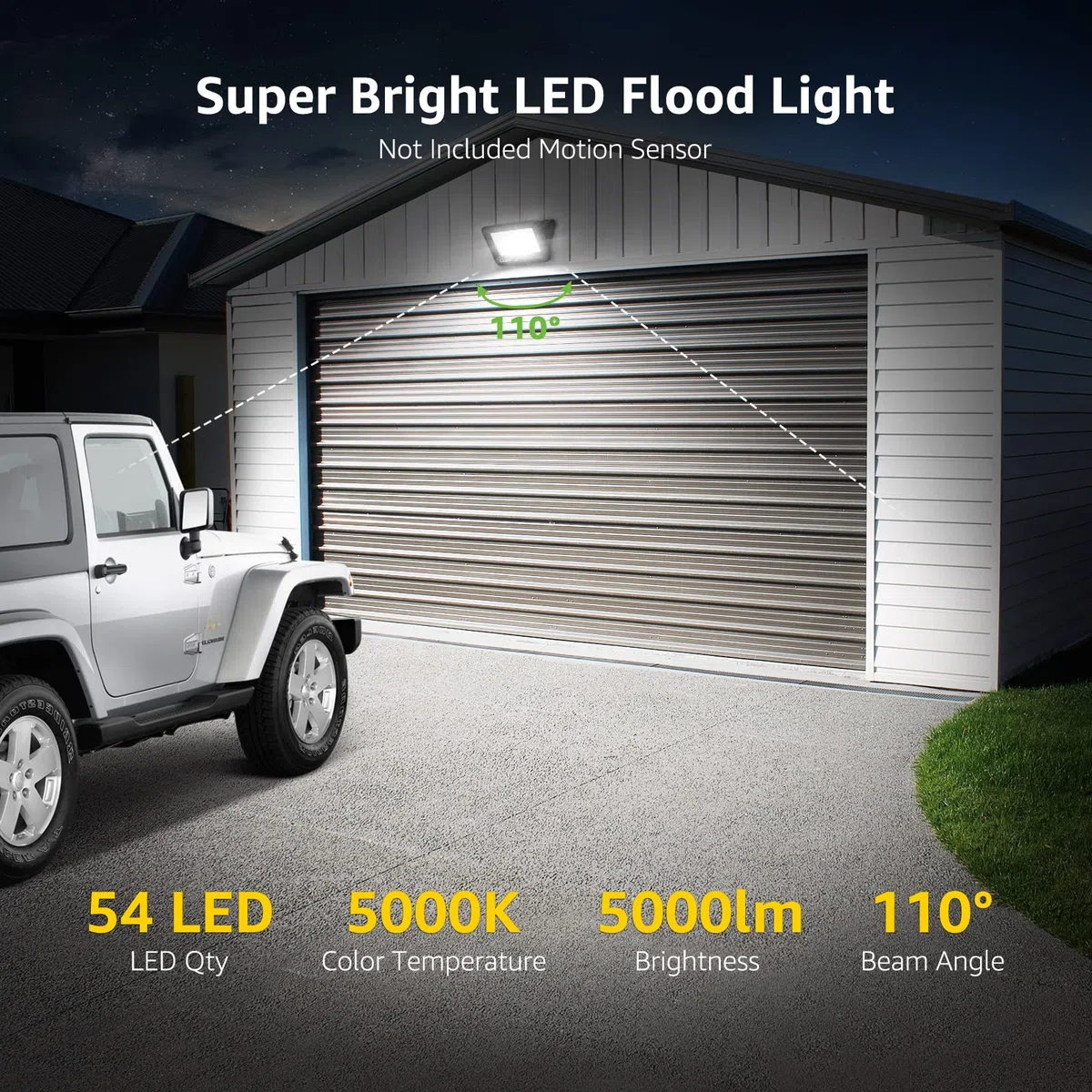 Lepro Faretto LED da Esterno 50W, Faro LED Esterno Impermeabile IP65, Proiettore 4250 Lumen Bianca Naturale 5000K Super Luminosa, Luci di Sicurezza per Terrazza, Giardino, Corridoio, Garage
