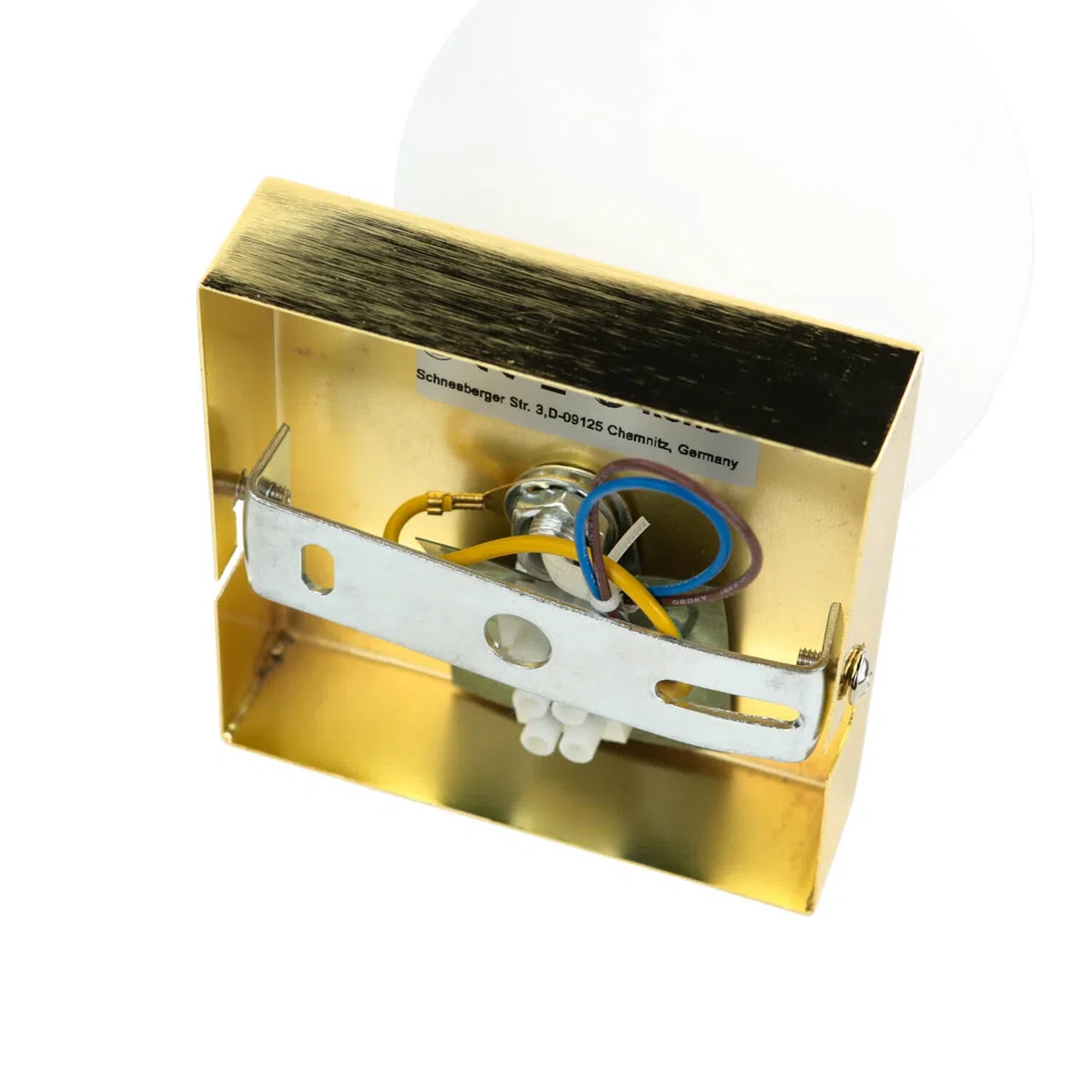 Plafoniera da bagno sfera in metallo vetro oro 1x G9 lampada da soffitto intercambiabile per corridoio bagno illuminazione compatta e senza tempo