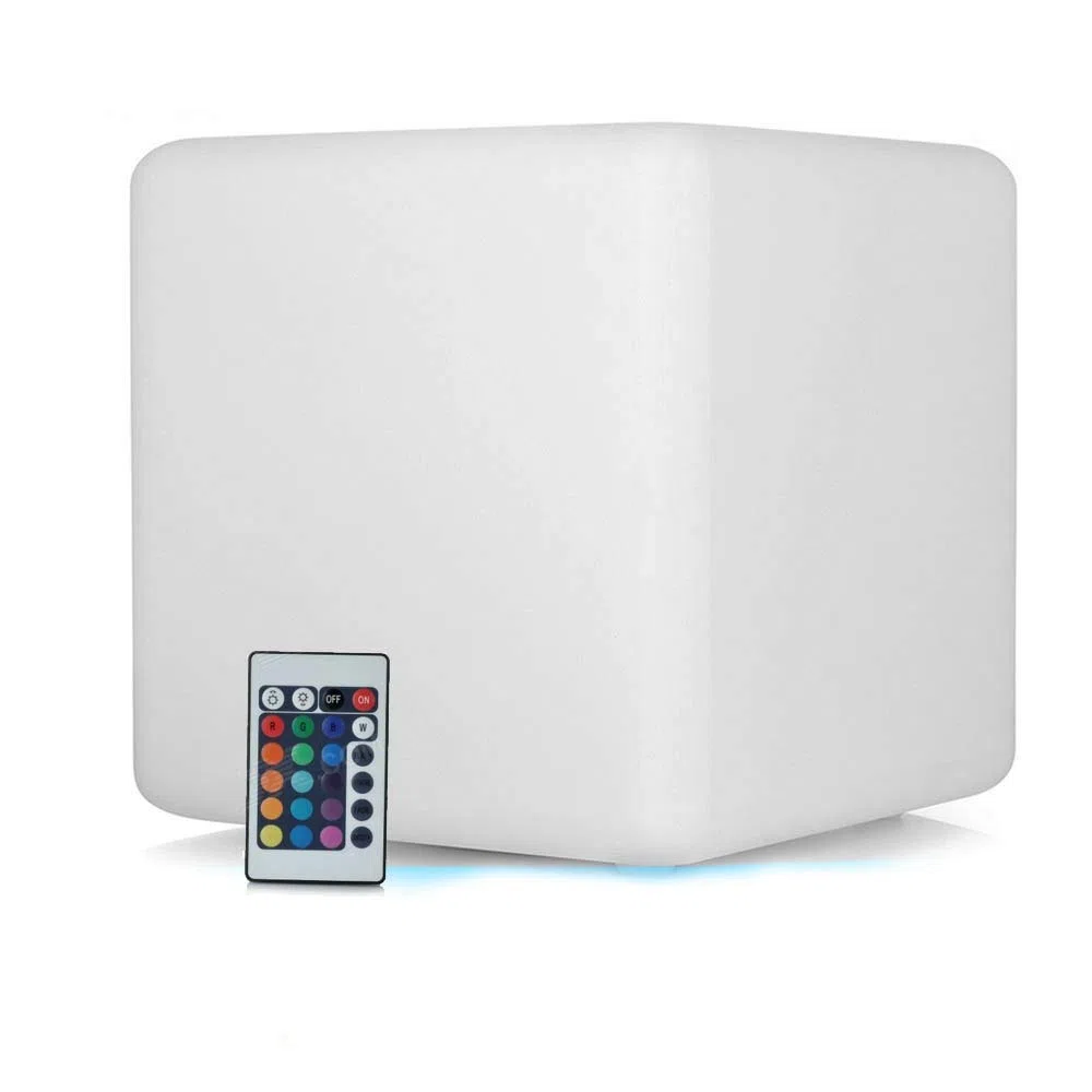 Cubo LED luminoso multicolore, 60 cm, ricaricabile senza fili