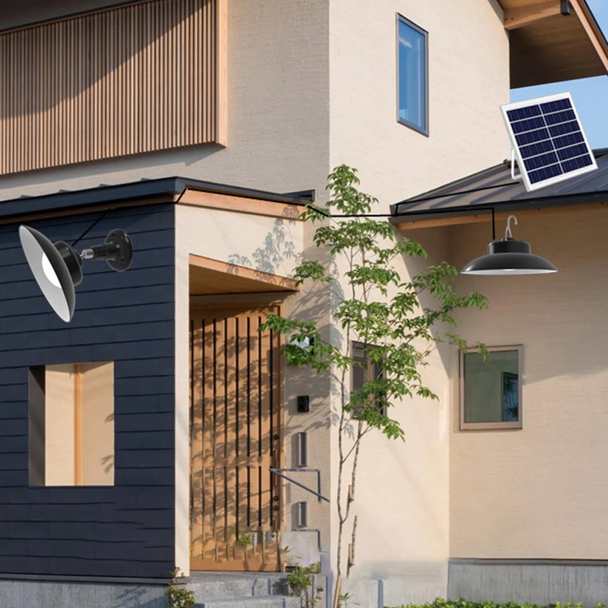 Luci solari per gazebo, luci solari | Lampada di sicurezza Luci per gazebo,Luci da esterno Illuminazione dimmerabile, Luci da lavoro con telecomando per capannone, gazebo, fienile, garage