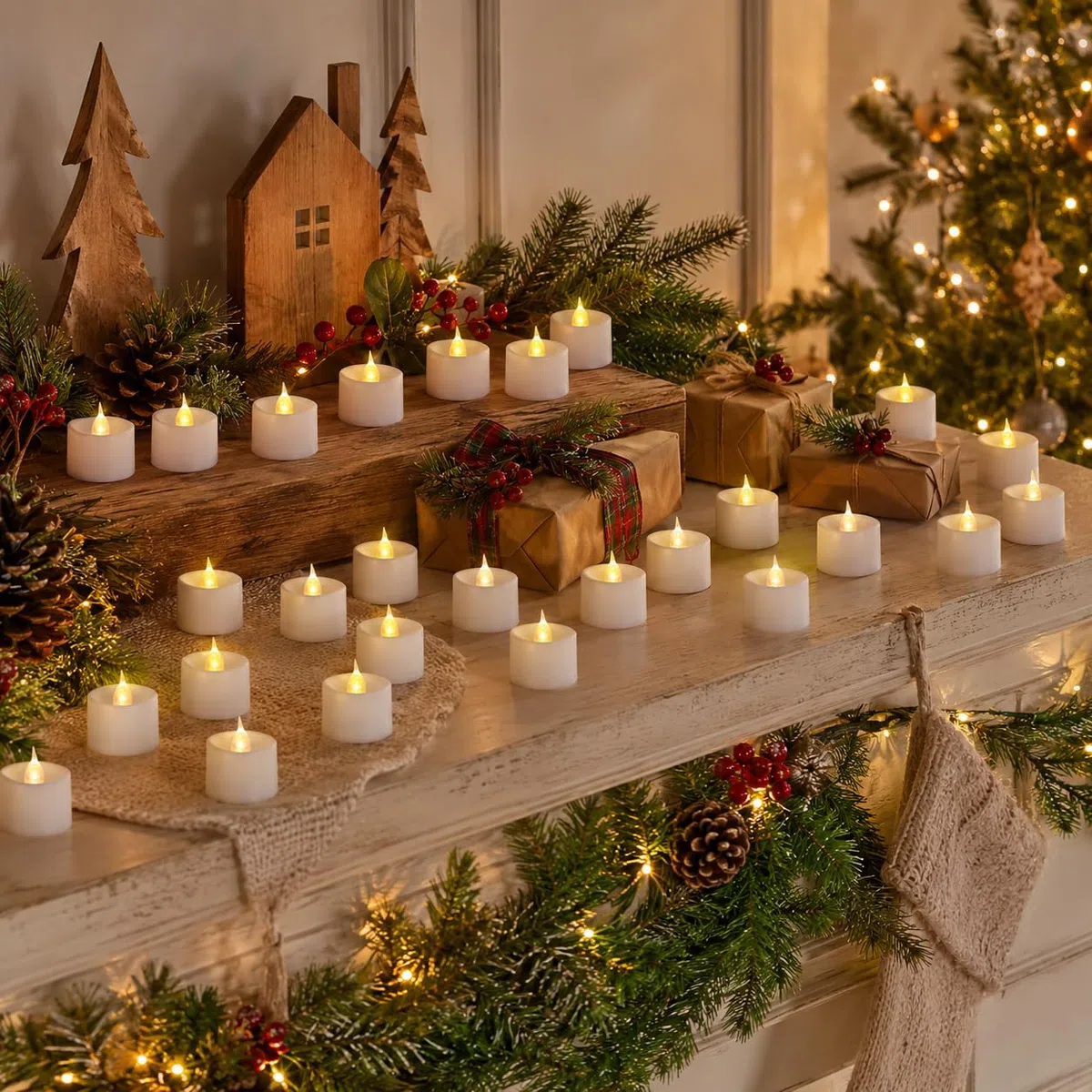Da by 24 Pezzi Bougie LED Tè con Telecomando, Pile CR2032 Incluse, Senza Fiamma, per Decorazione Casa Matrimonio Festa
