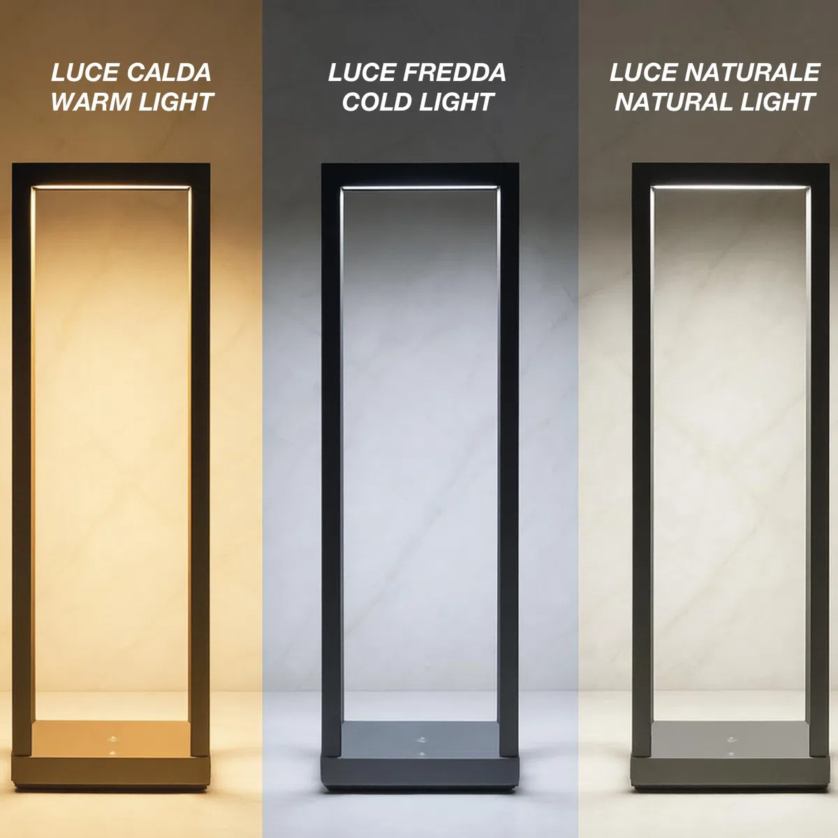 BEPER P207ILI103 Lanterna LED Ricaricabile, Lampada da Tavolo Dimmerabile 3 Luci (Calda, Naturale, Fredda), Autonomia 24h, USB, IP44 per Interno ed Esterno