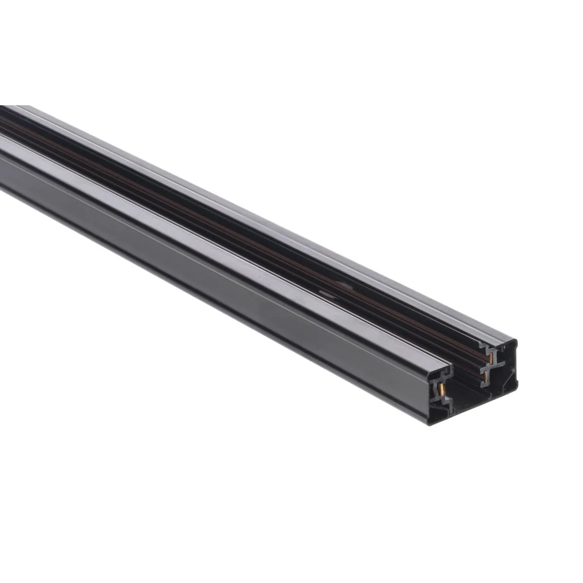 EDO Binario Elettrico Monofase per Sistema MEVA PRO Sistema di Binari Monofase a Superficie con Conduttore di Protezione Track 2 M 110-265 V AC, IP20 Sistemi di illuminazione Nero