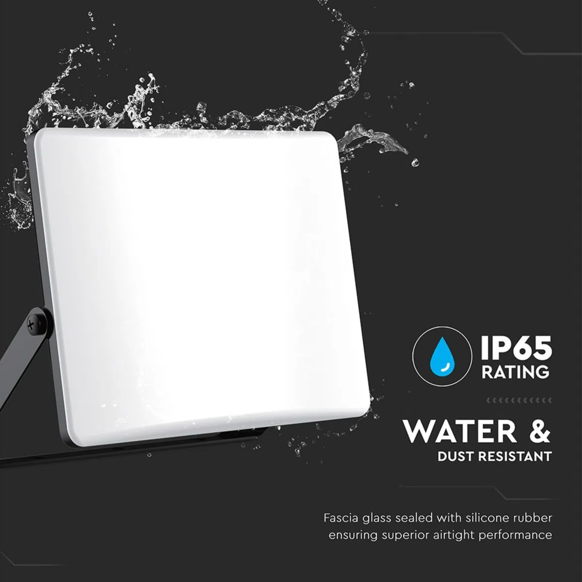 V-TAC Faro LED da Esterno 100W - [Chip Samsung + Tecnologia RLE + Innovativa Copertura in Policarbonato] - Alta Luminosità: 10000 Lumen - IP65 - Faretto LED Casa, Garage, Magazzino - Luce CCT 3 IN 1