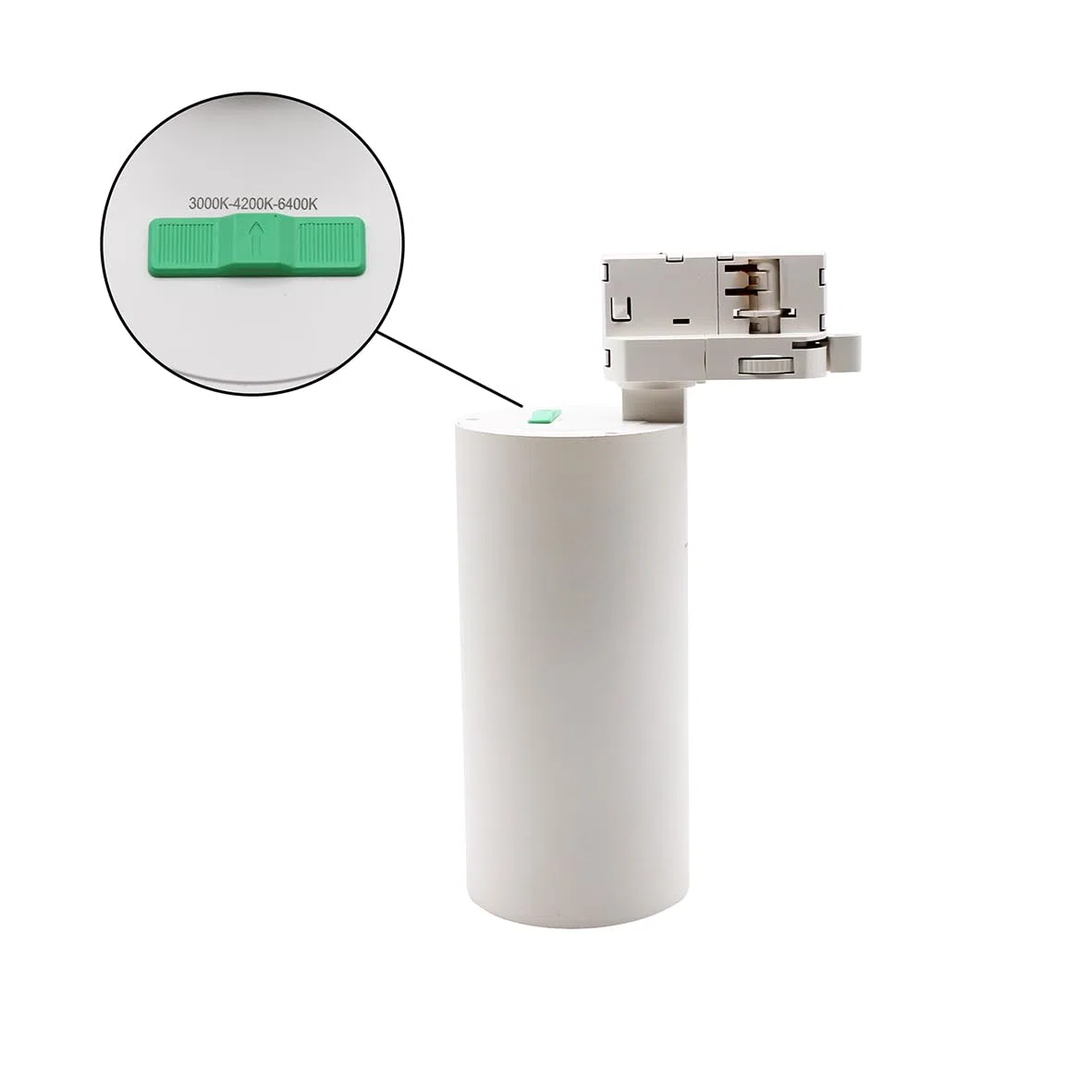 FARETTO LED A BINARIO TRIFASE 30W 220V BIANCO LUCE SWITCH 3000K-4200K-6400K