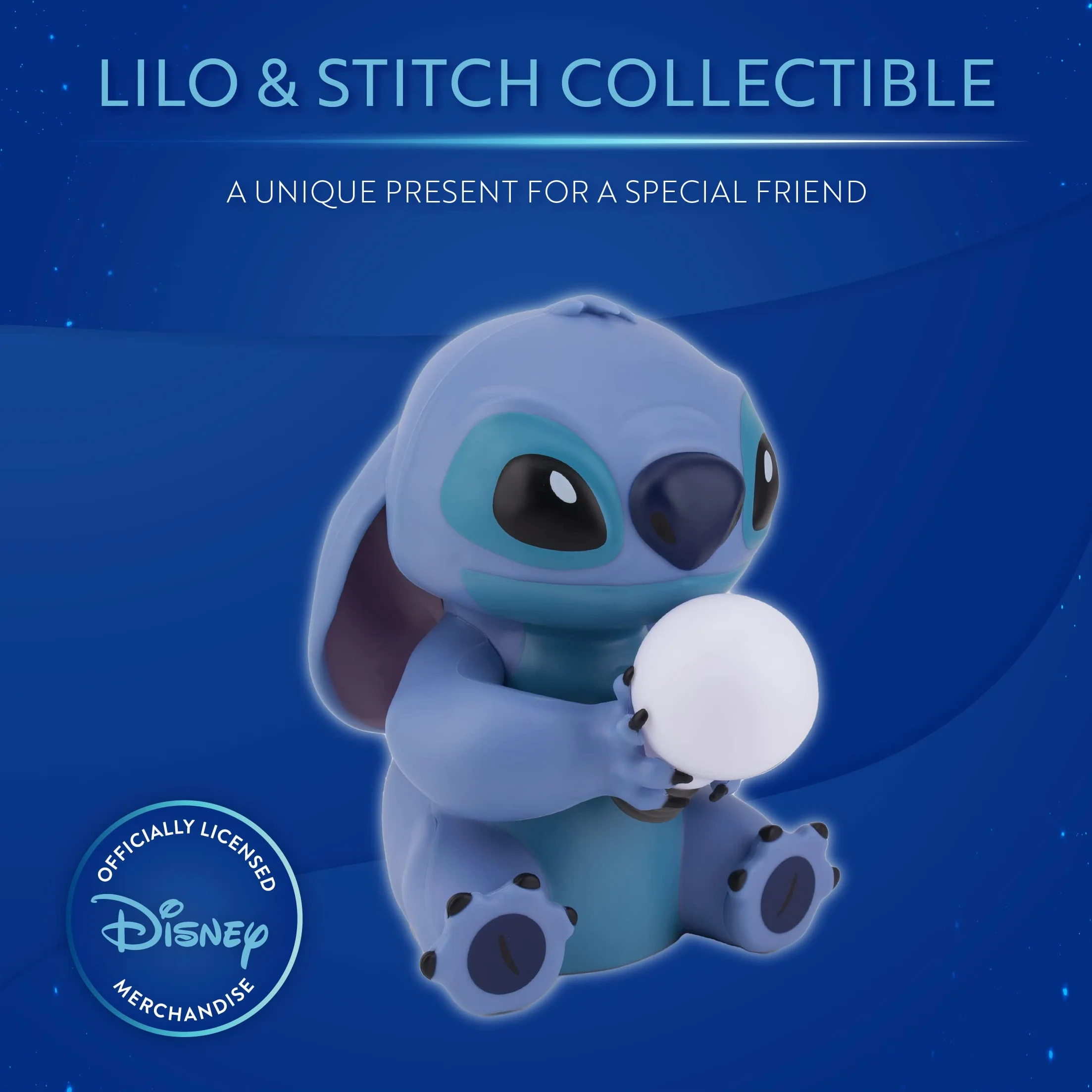 Luce Stitch - Merchandise Ufficiale Lilo & Stitch, Lampada Collezionabile Disney, Decorazione Notturna per Tavolo da Letto
