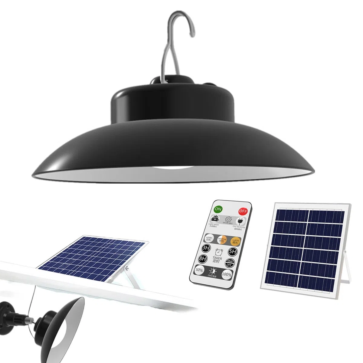 Luci solari per gazebo, luci solari | Lampada di sicurezza Luci per gazebo,Luci da esterno Illuminazione dimmerabile, Luci da lavoro con telecomando per capannone, gazebo, fienile, garage