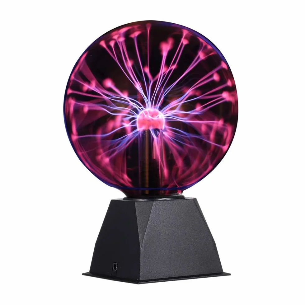 DELIPOP Sfera al Plasma 6 Pollici, Lampada al Plasma Magica Touch e Sound, Plasma Ball Decorativa per Camera, Feste e Regalo di Compleanno
