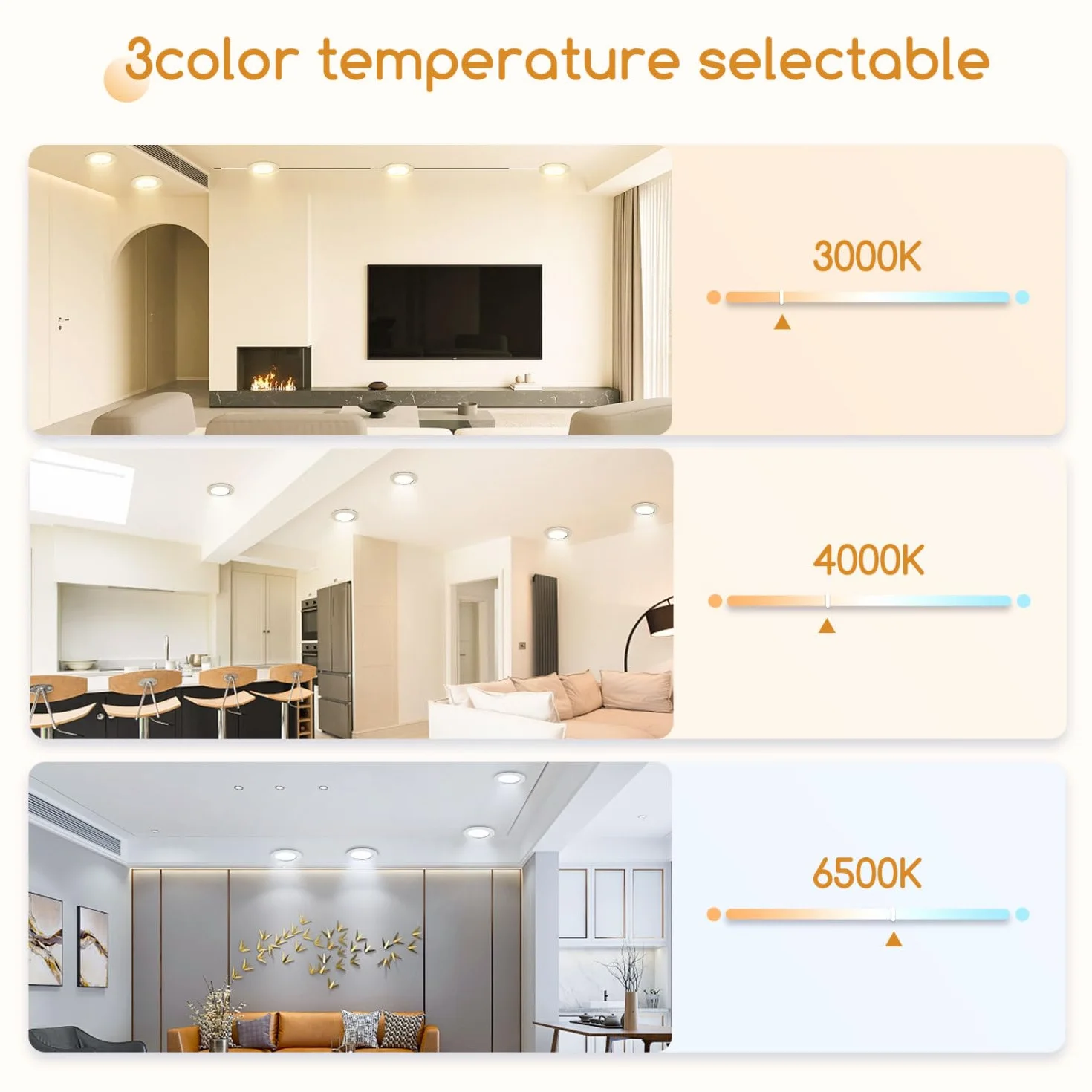 Aigostar Faretti da incasso per cartongesso, 9 W Equivalenti a 72 W, Alta luminosità, Integrati ultrasottile lampada da soffitto, Luce bianca fredda 6500K, 230V, Ф118-128mm (6 Confezione)