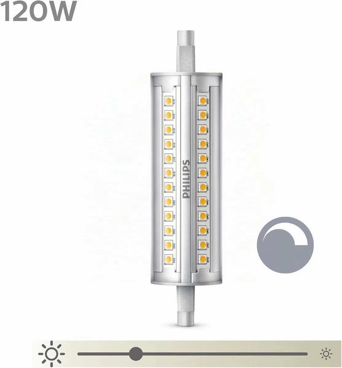 Philips LED Faretto, Equivalente a 120W, Attacco R7S, Luce Bianca, Dimmerabile