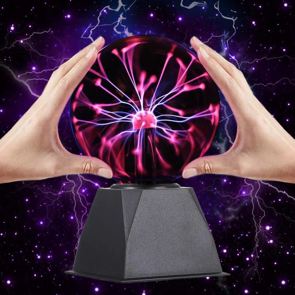 DELIPOP Sfera al Plasma 6 Pollici, Lampada al Plasma Magica Touch e Sound, Plasma Ball Decorativa per Camera, Feste e Regalo di Compleanno