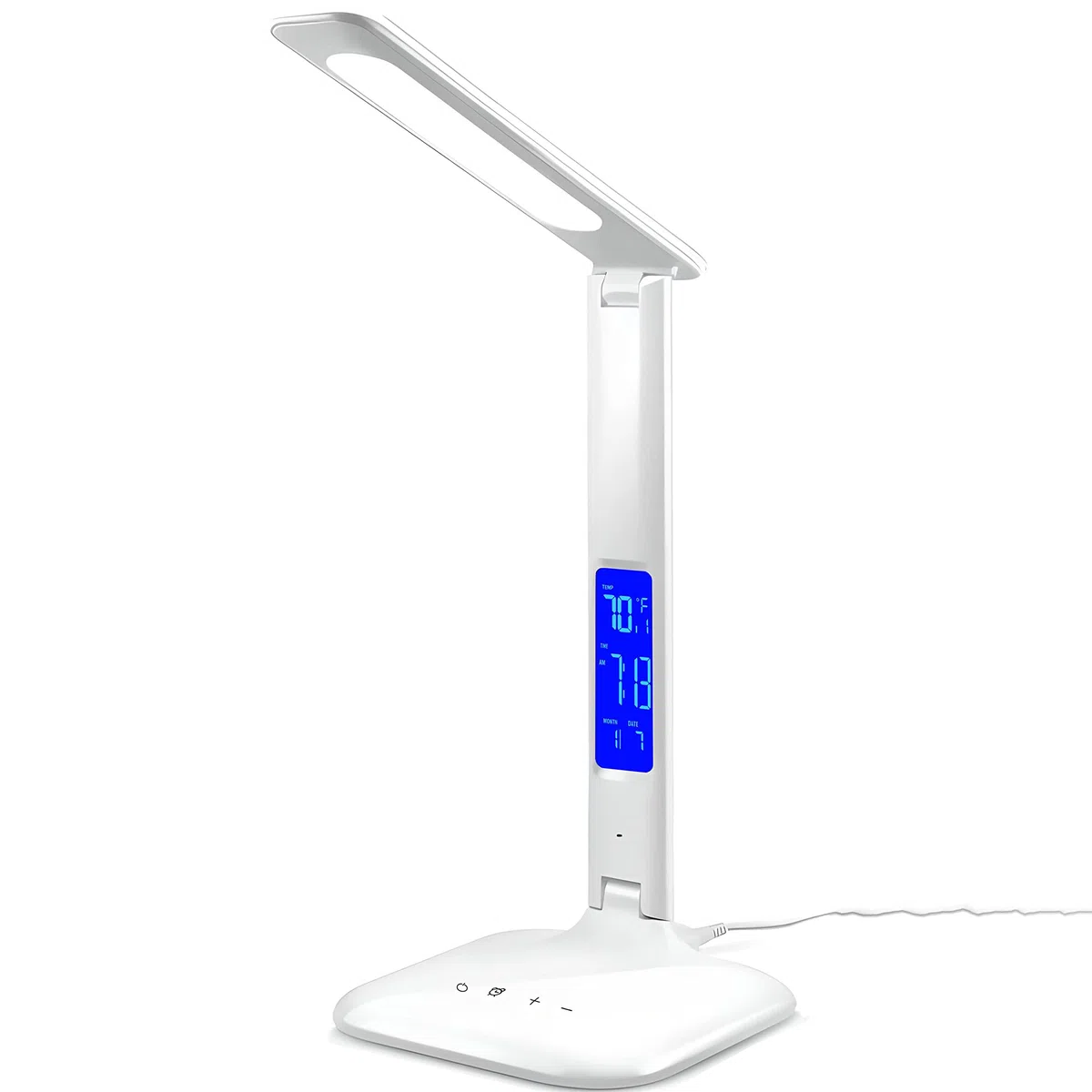 Retoo Lampada da scrivania LED con funzione di ricarica USB, lampada da tavolo lampada da ufficio con 5 livelli di luminosità, controllo sensibile, lampada da comodino, 1200 lux, 5W, lampada da
