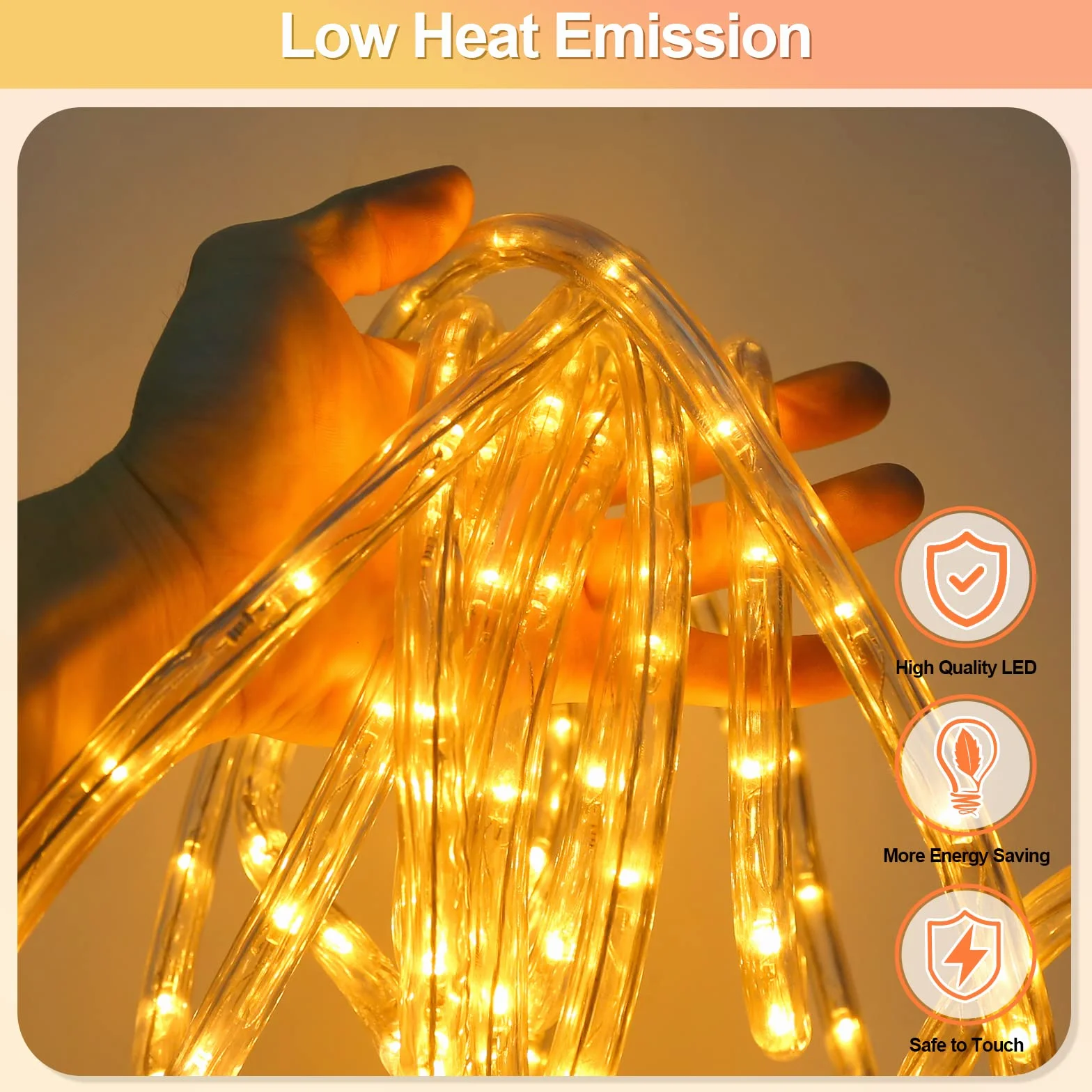 Sonnewelt - Tubo luminoso LED da 20 m, 480 LED, con timer, parte esterna impermeabile, con funzione di memoria