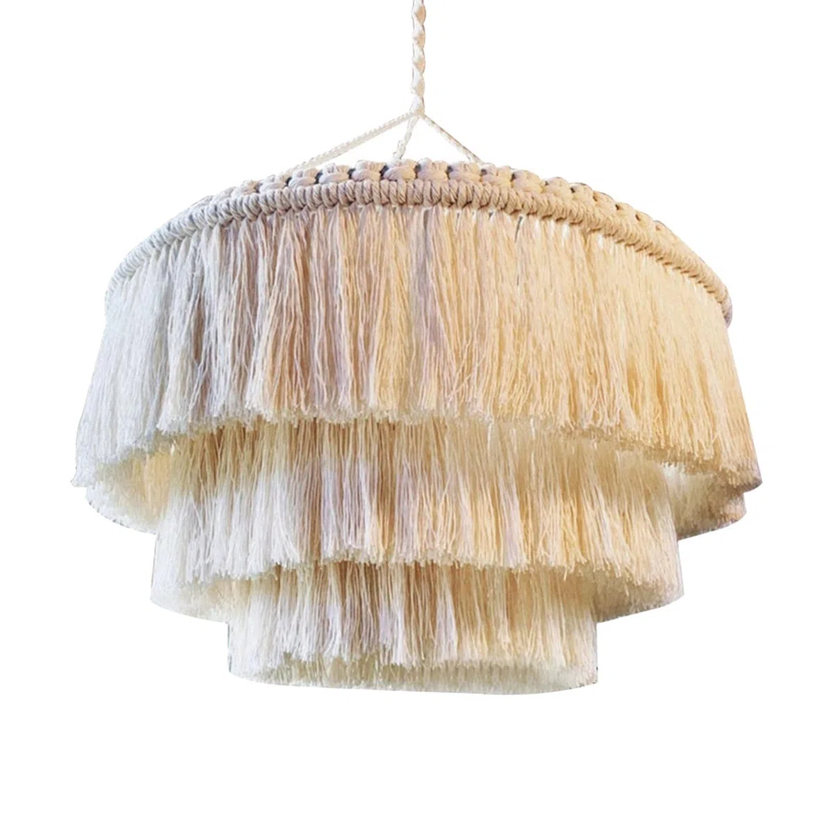 Macrame Paralume Lampada a Sospensione Copertura Arazzo da Parete Fatto a Mano Paralume Paralume per Ristorante Camera da Letto Decorazione, 30 cm x 40 cm