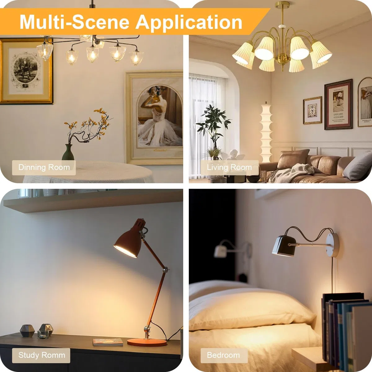 GY Lampadine LED E14 8W 880 Lumen Equivalenti A 60W, 4000K Luce Naturale, Lampadina E14 A Risparmio Energetico, Fascio 280°, Lunga Durata, Basso Consumo, Non Dimmerabile, Per Interni, 12 Pezzi