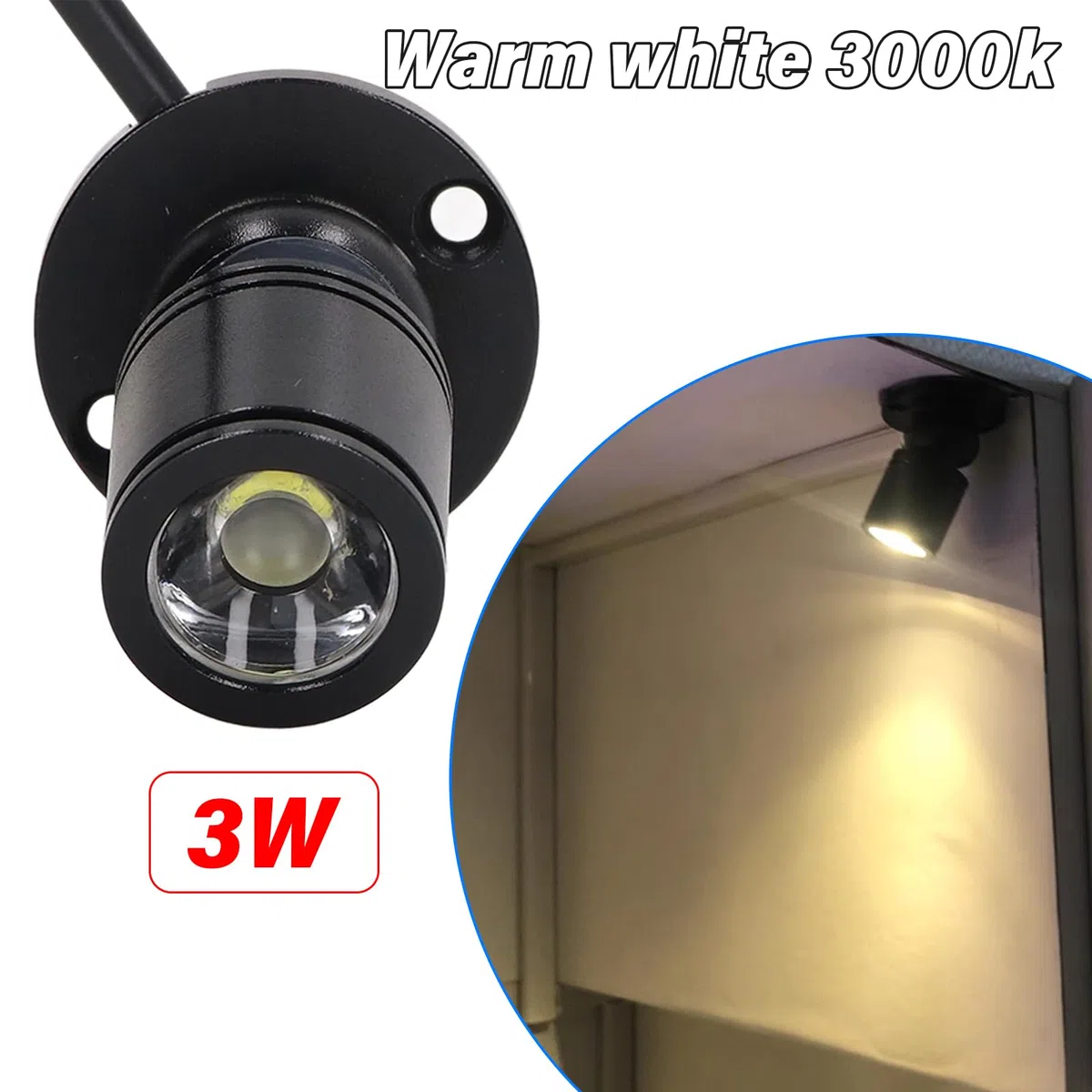 4 mini faretti LED USB 5 V dimmerabili, luce spot, mini faretti dimmerabili con interruttore, luci spot luminose, USB, per casa, gioielli, decorazione, pittura
