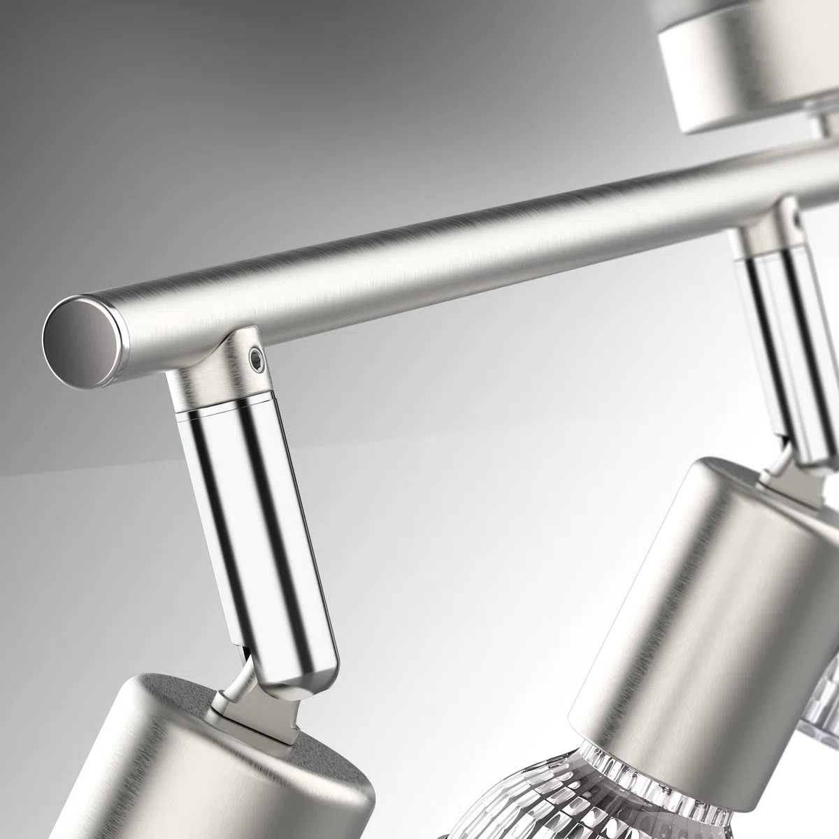 B.K.Licht Plafoniera LED Soffitto moderna, 605x105 mm, 5W 400Lm, Faretti da soffitto, Lampadario Cucina, luce bianca 3000K, Lampadario Soggiorno, cucina, bagno, camera da letto, nichel