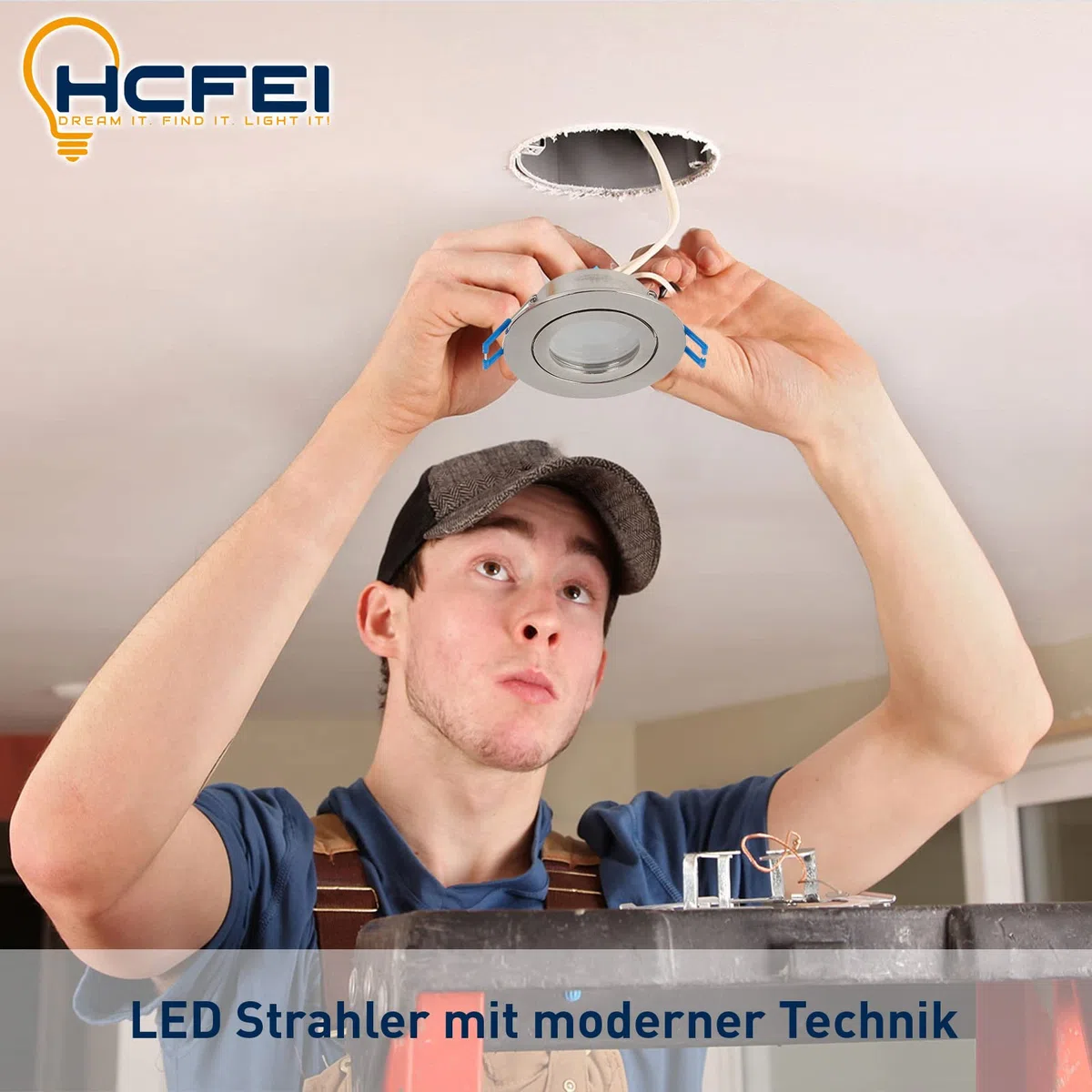 HCFEI 3x Faretti LED da Incasso Argento- Ultra sottile 30mm - Lampada Bianco Caldo 3000K da Incasso per Controsoffitto in Cartongesso - 425 Lumen 5W 230V Dimmerabile IP44 per Bagno Cucina